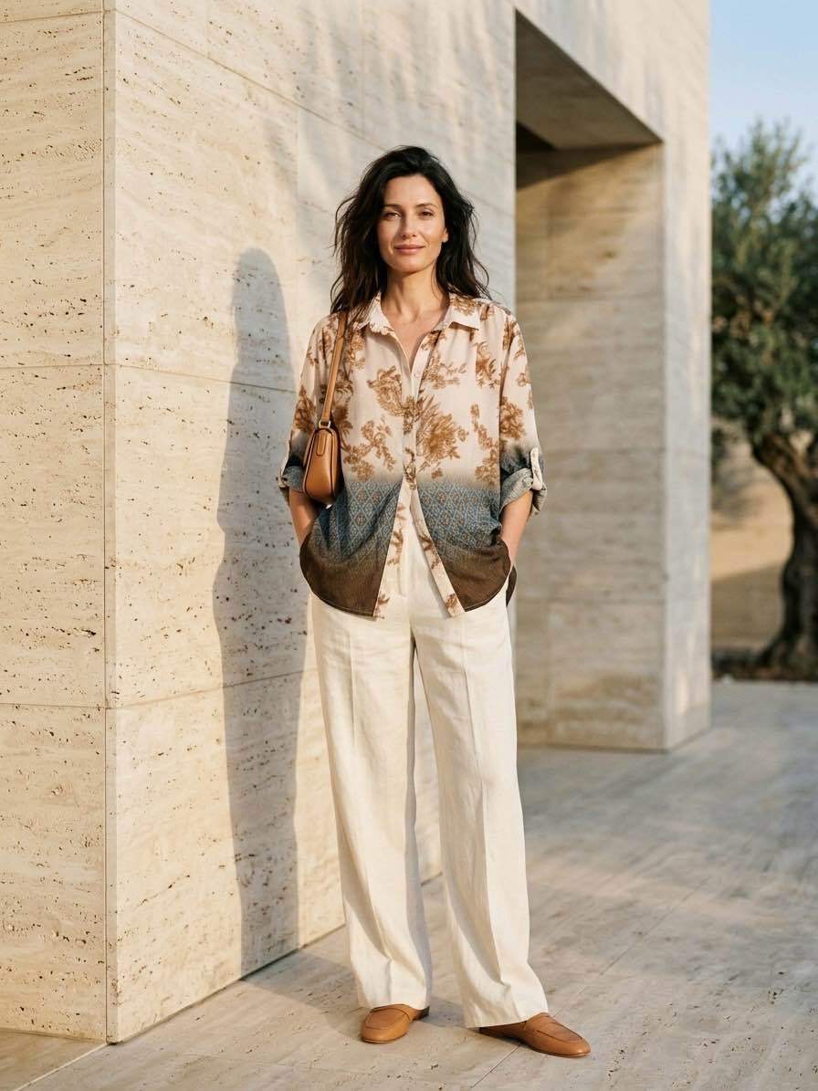 Relaxed Shirt with Shirt Collar