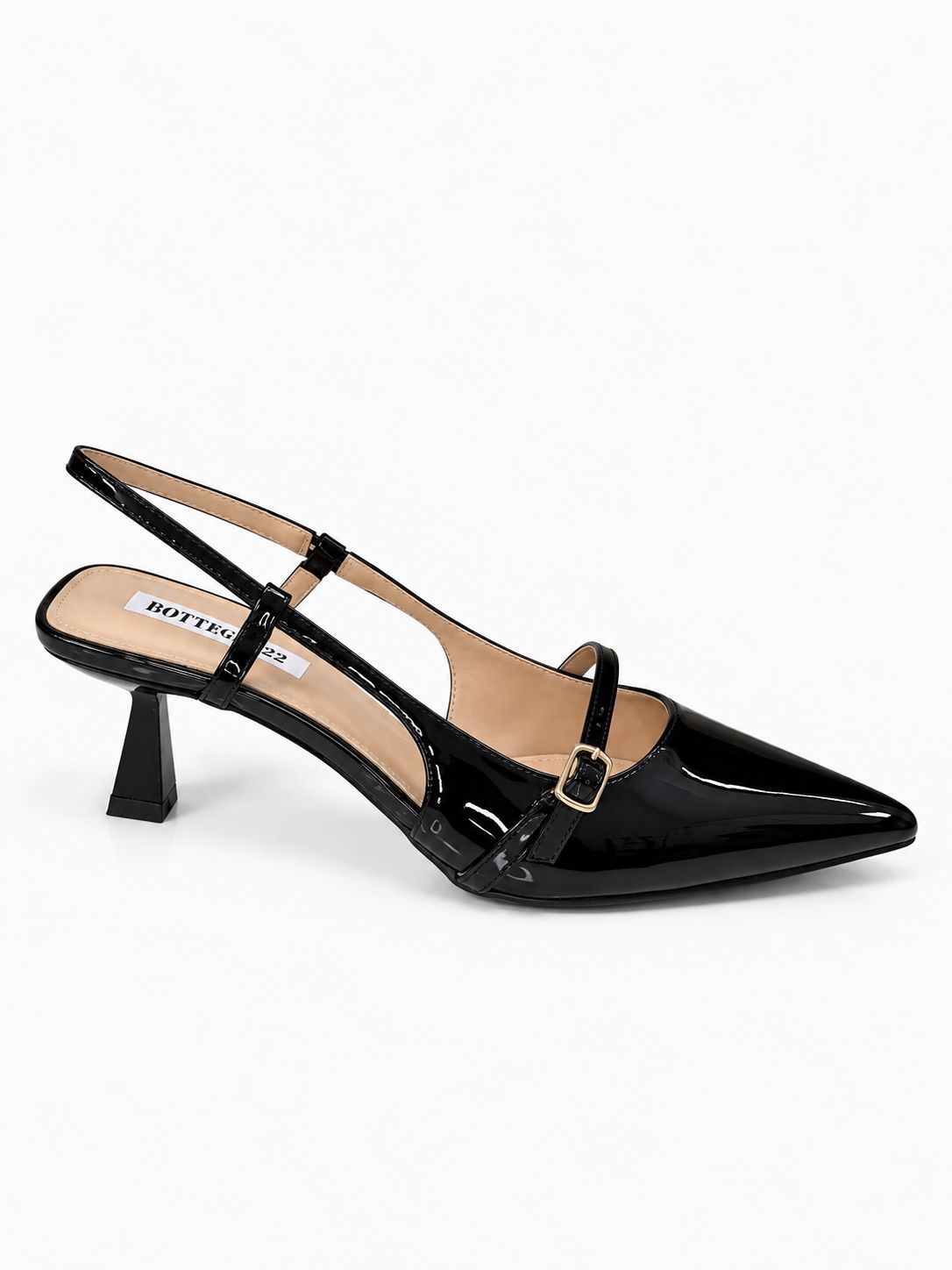 Heels with Decorative Buttons
