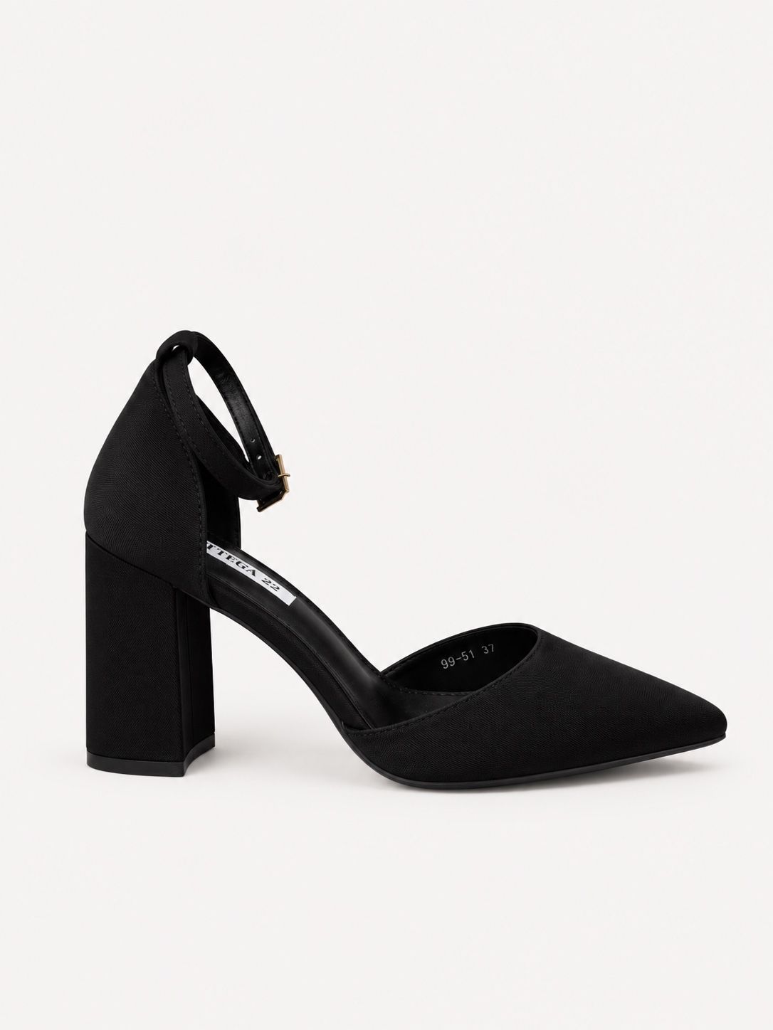Pointed Block Heel Pumps