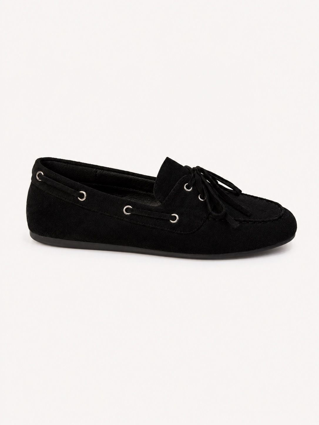 Lace-Up Moccasins with Decorative Buttons