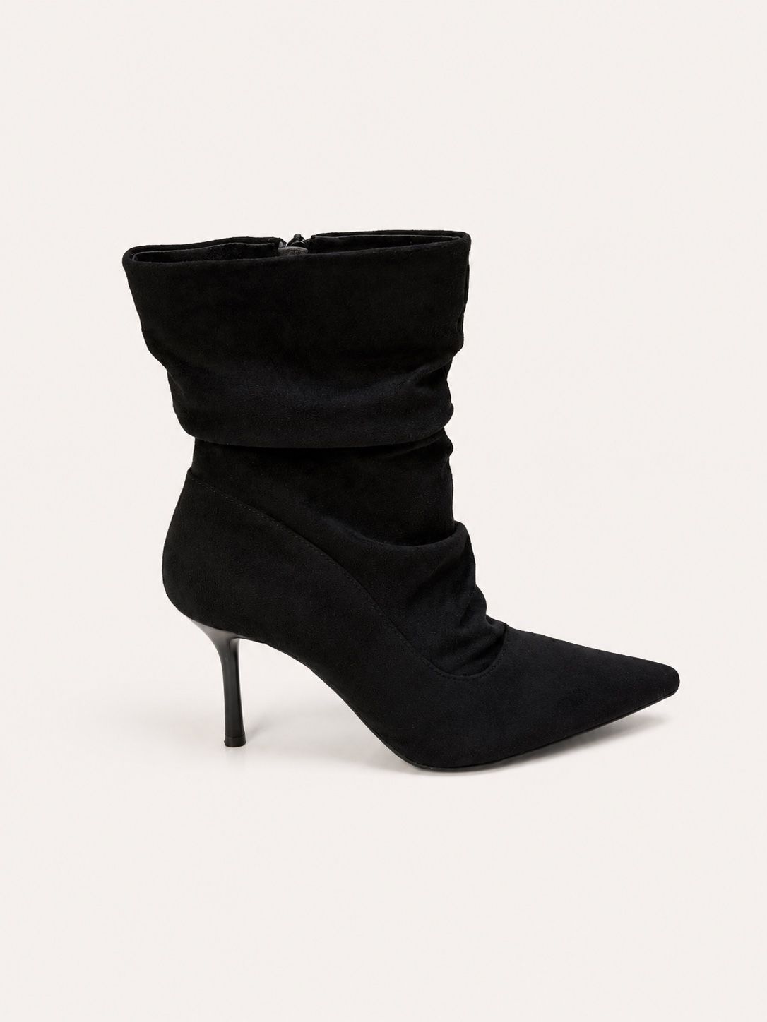 Ruched Stiletto Ankle Boots