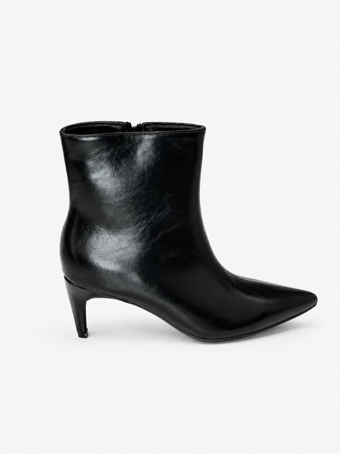 Pointed Ankle Boots, Low 'Duck' Heel