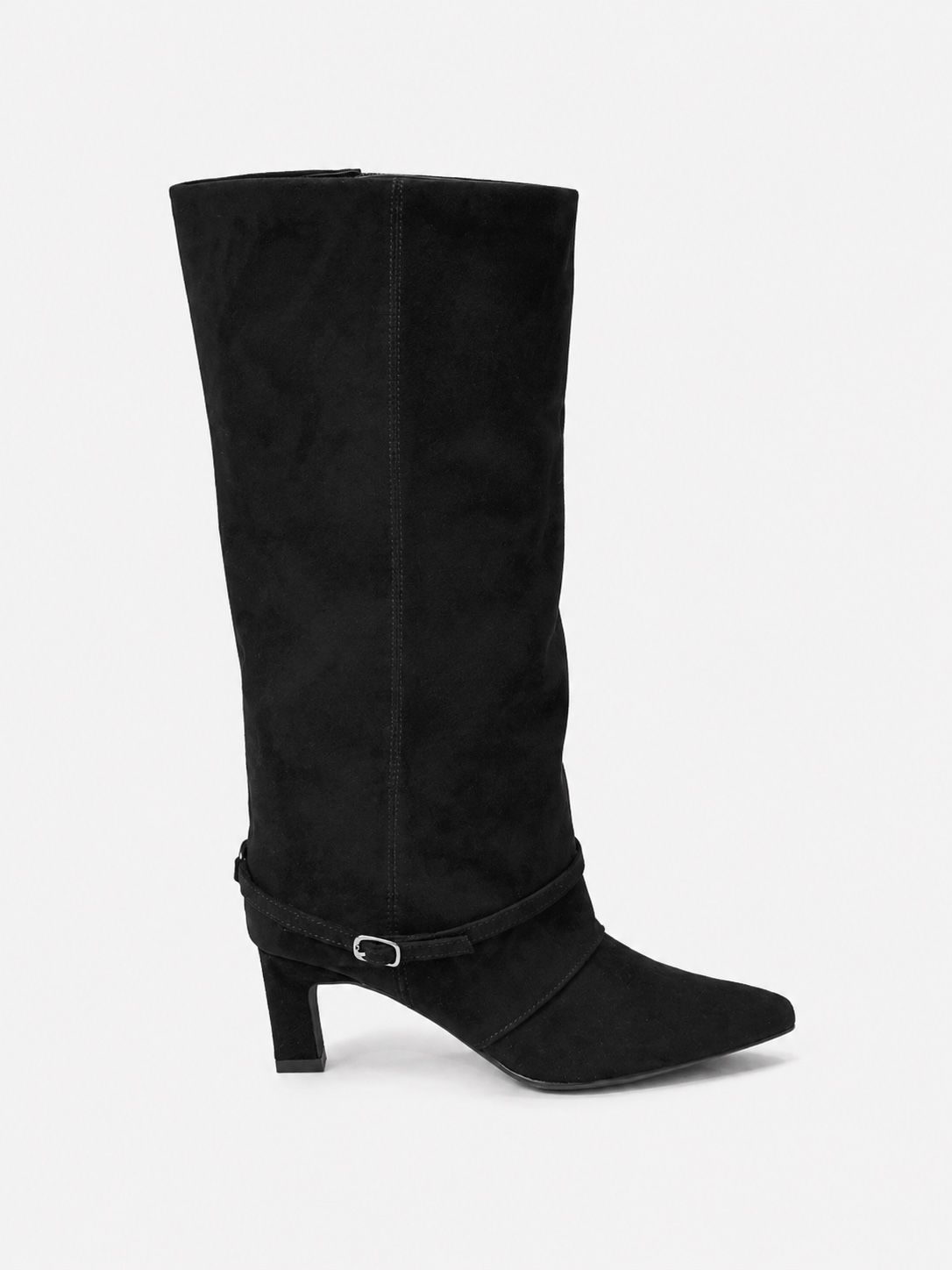 Knee-high Boots with Decorative Buttons