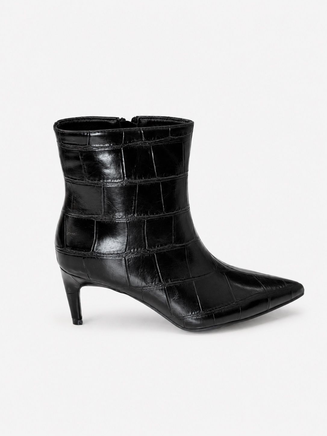 Pointed Leather Ankle Boots