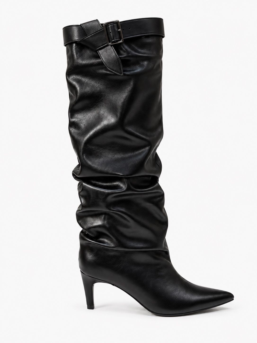 Ruched Shaft Pointed Boots