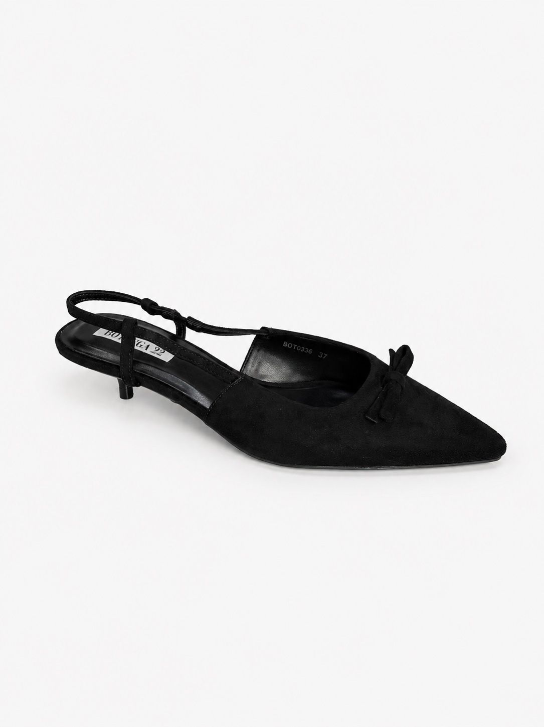 Pointed Slingback Pumps with Bow
