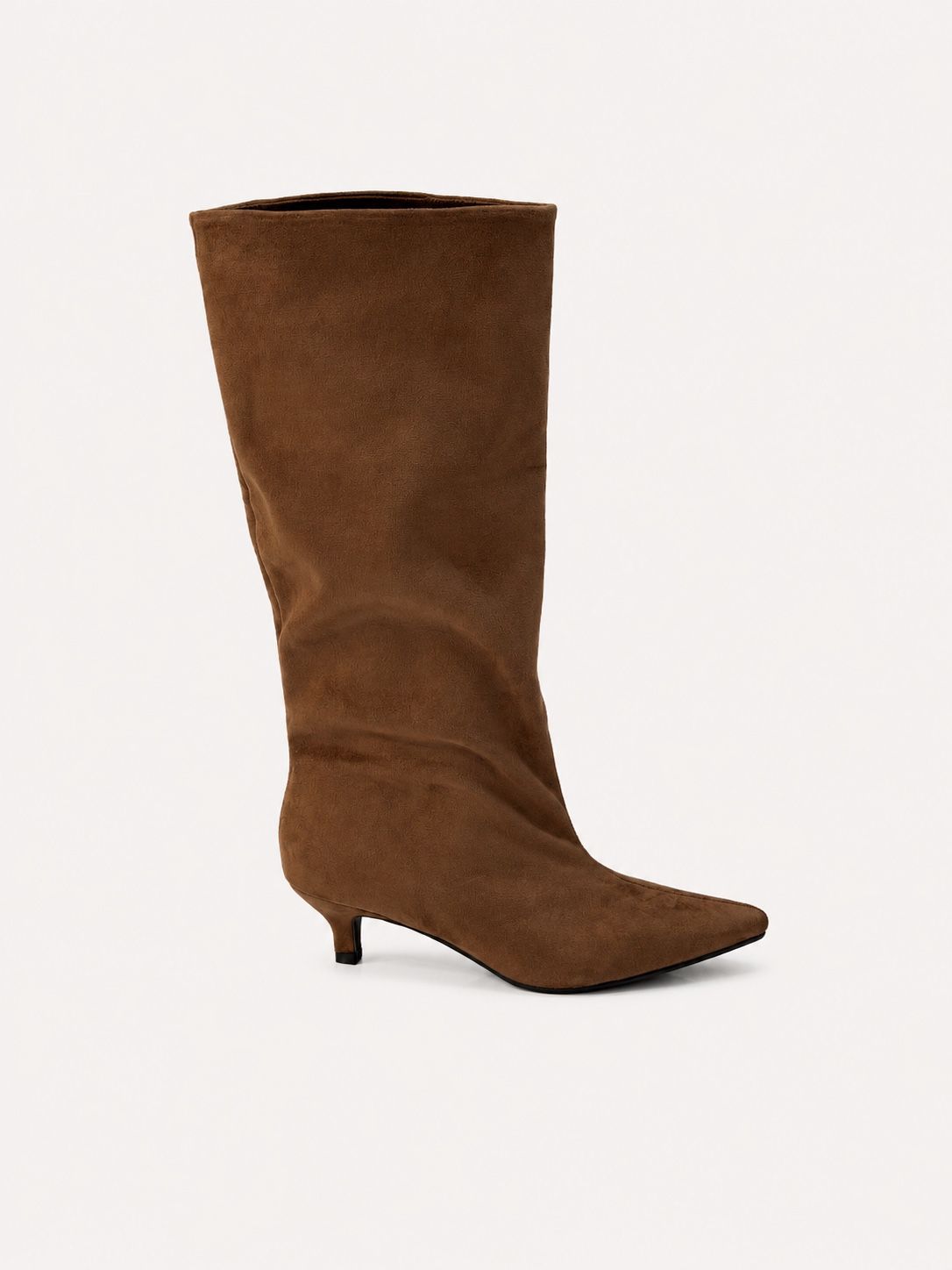 Pointed-Toe Boots, Low Heel