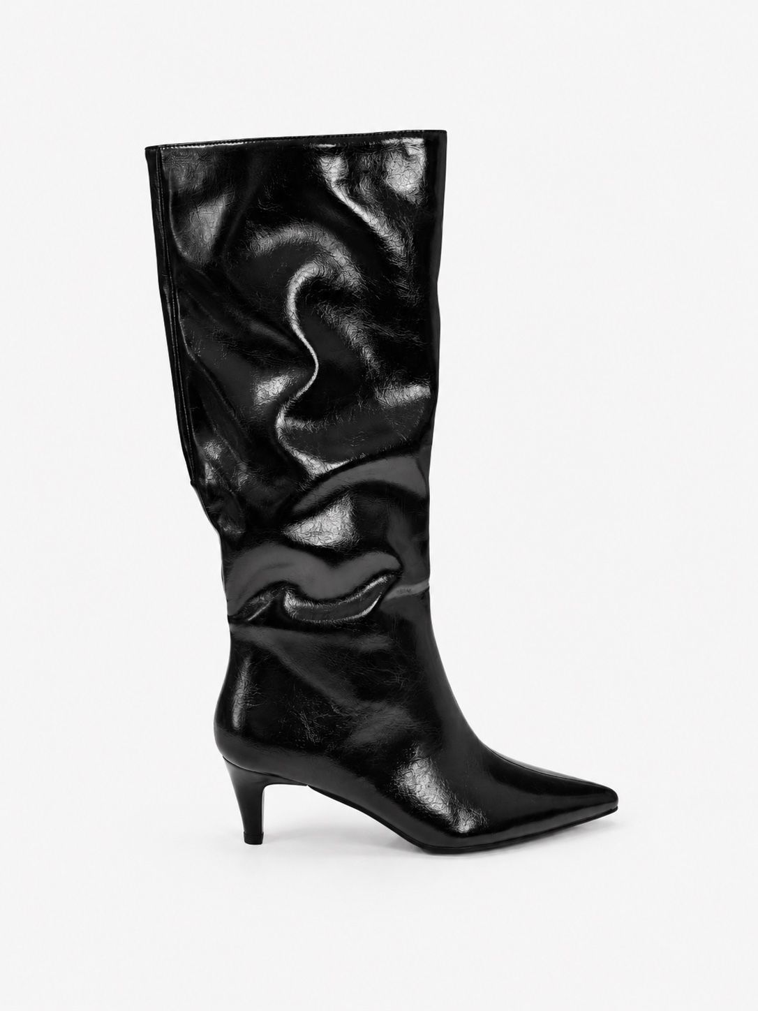 Pointed Shine Knee Boots