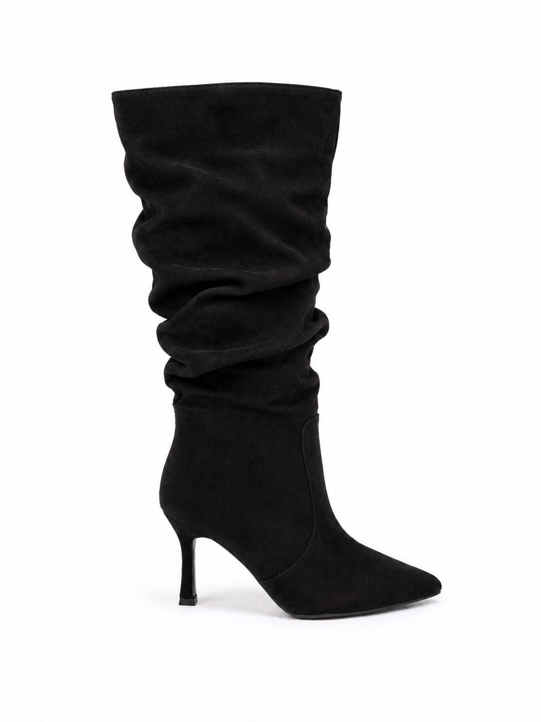 Slouchy Stiletto Knee-High Boots