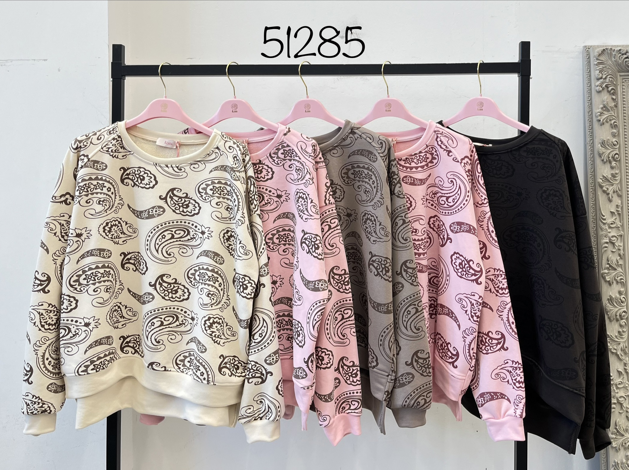 Relaxed Paisley Sweatshirt