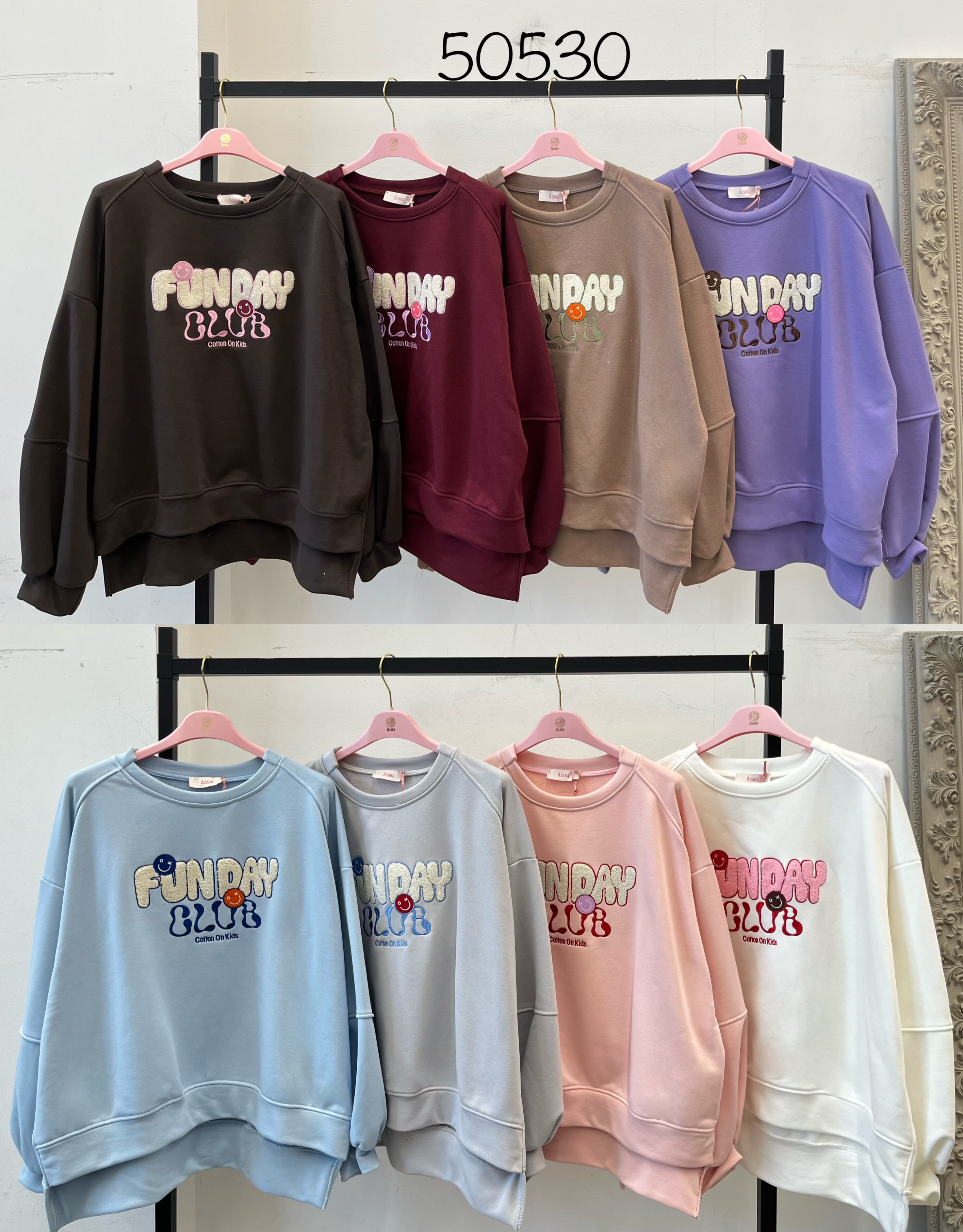 Oversized Sweatshirt with Embroidery