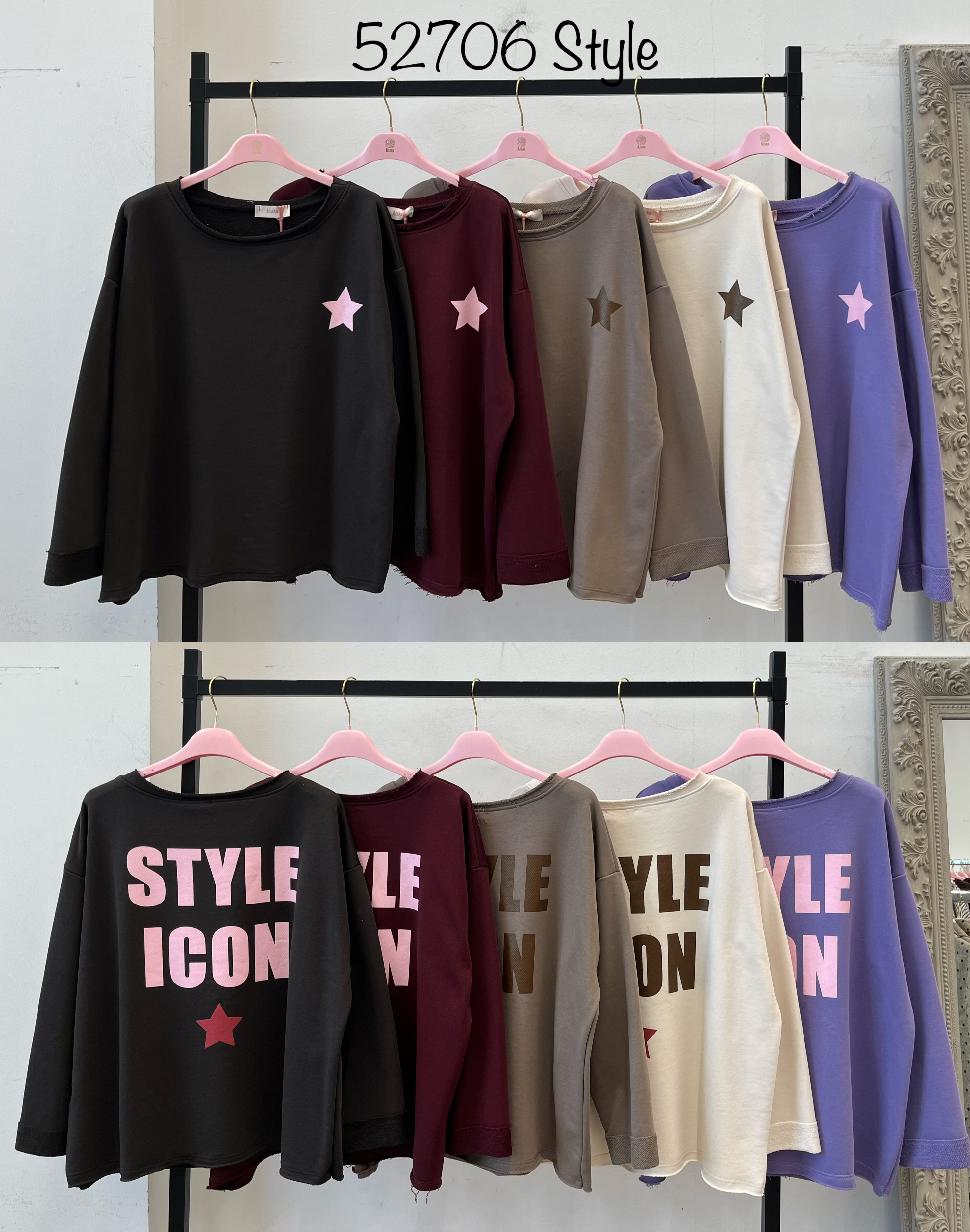 Oversized Sweatshirt with Slogan