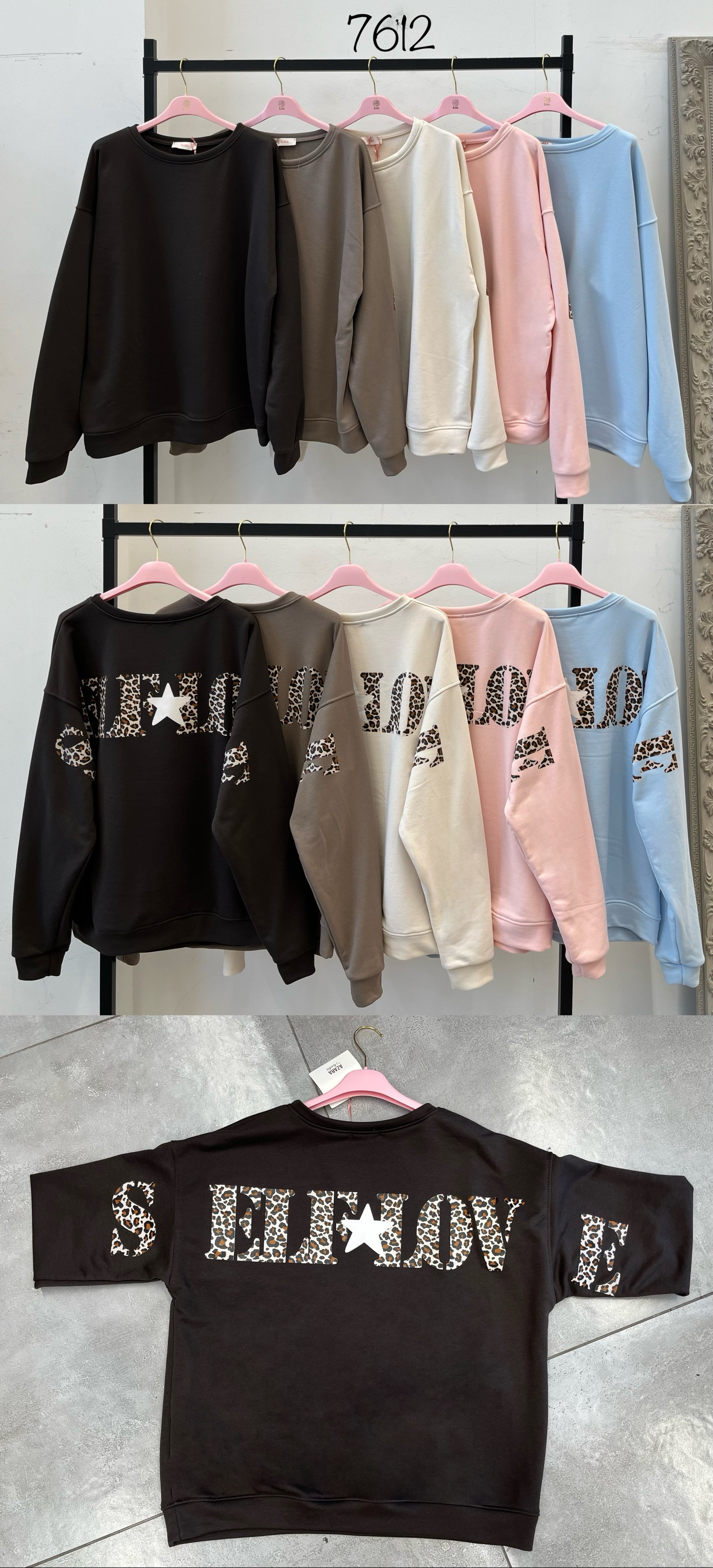 Relaxed Sweatshirt with Slogan