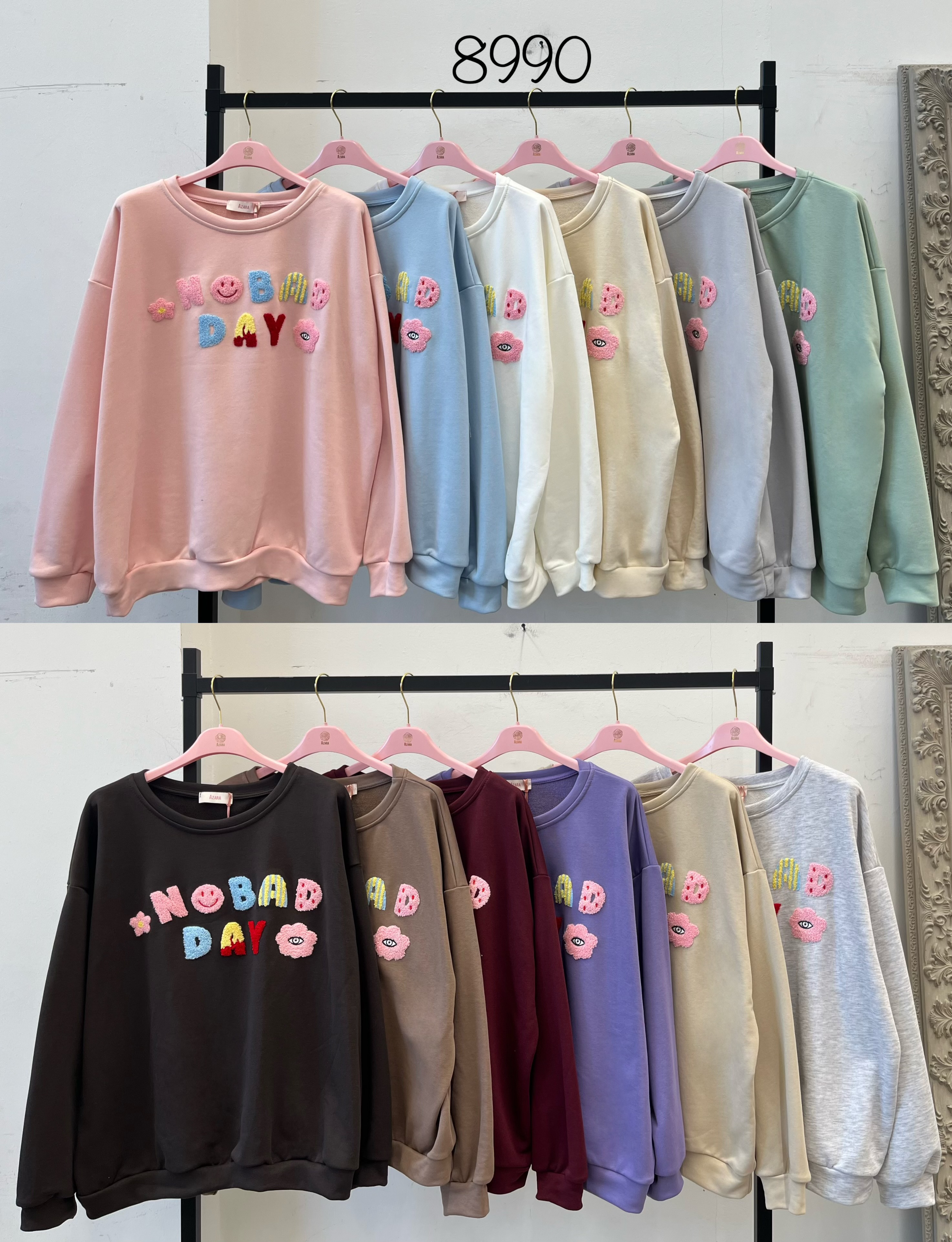 Oversized Sweatshirt with Embroidery