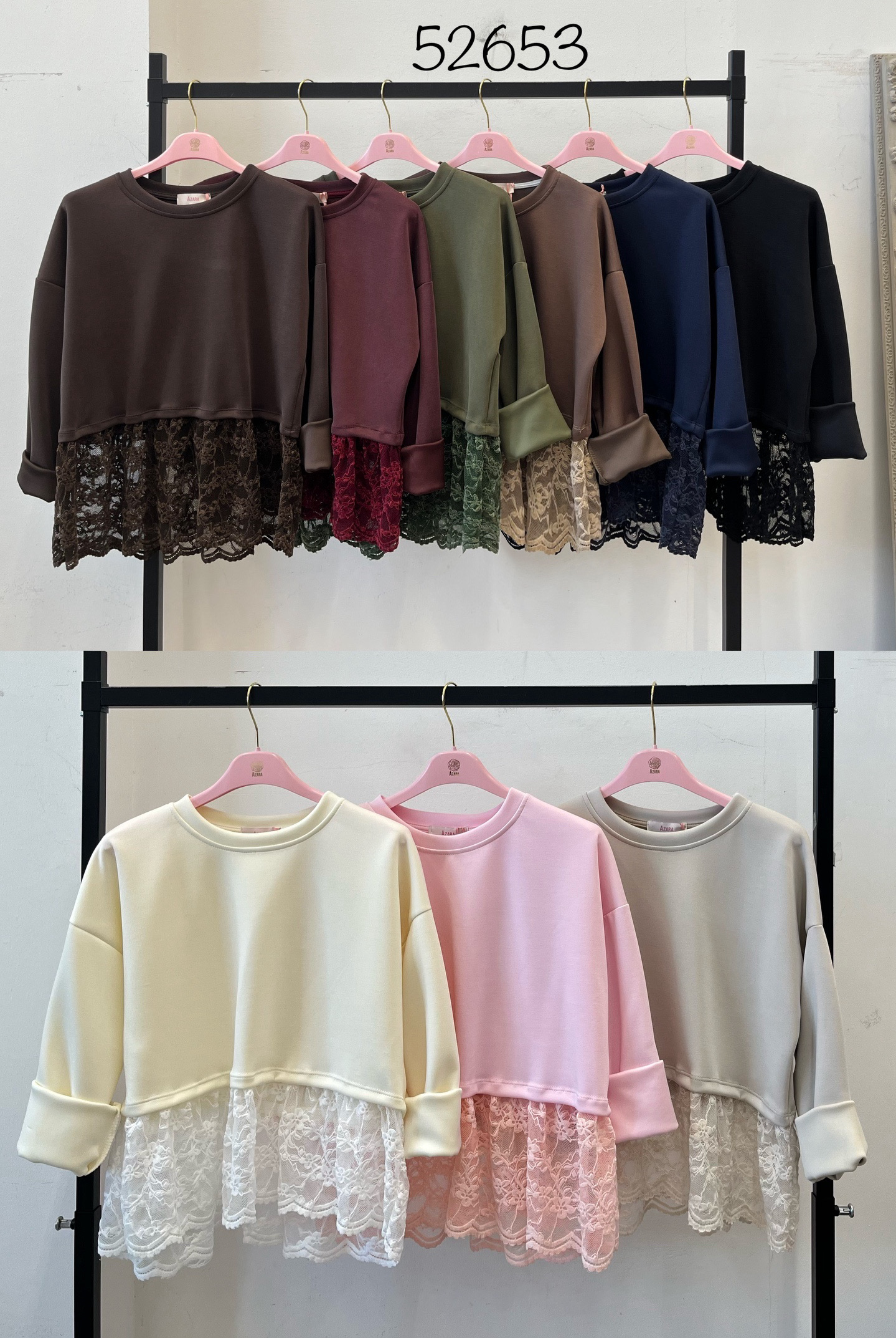 Sweatshirt with Lace