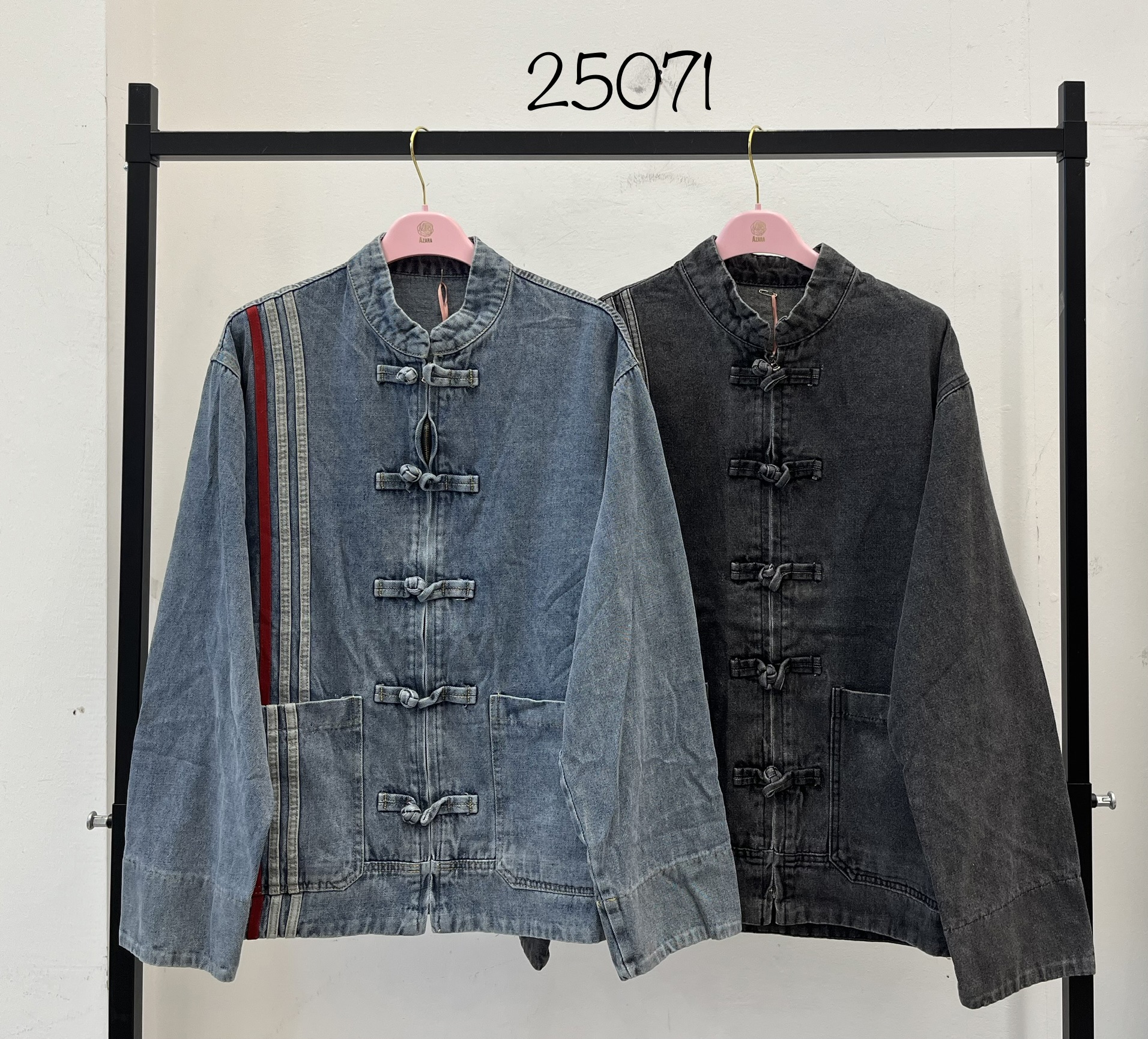 Denim Stand-Collar Jacket