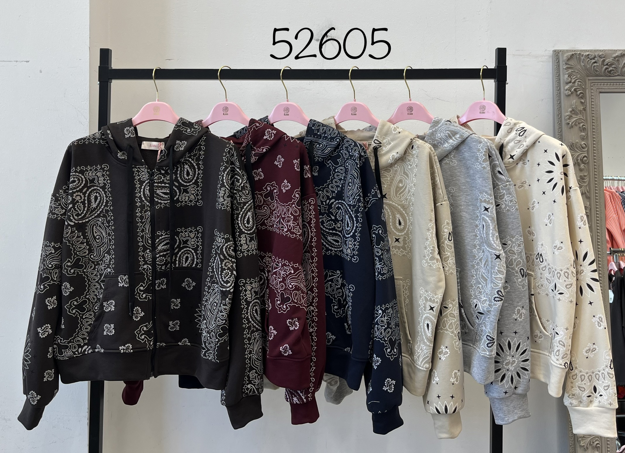 Paisley Hooded Sweatshirt