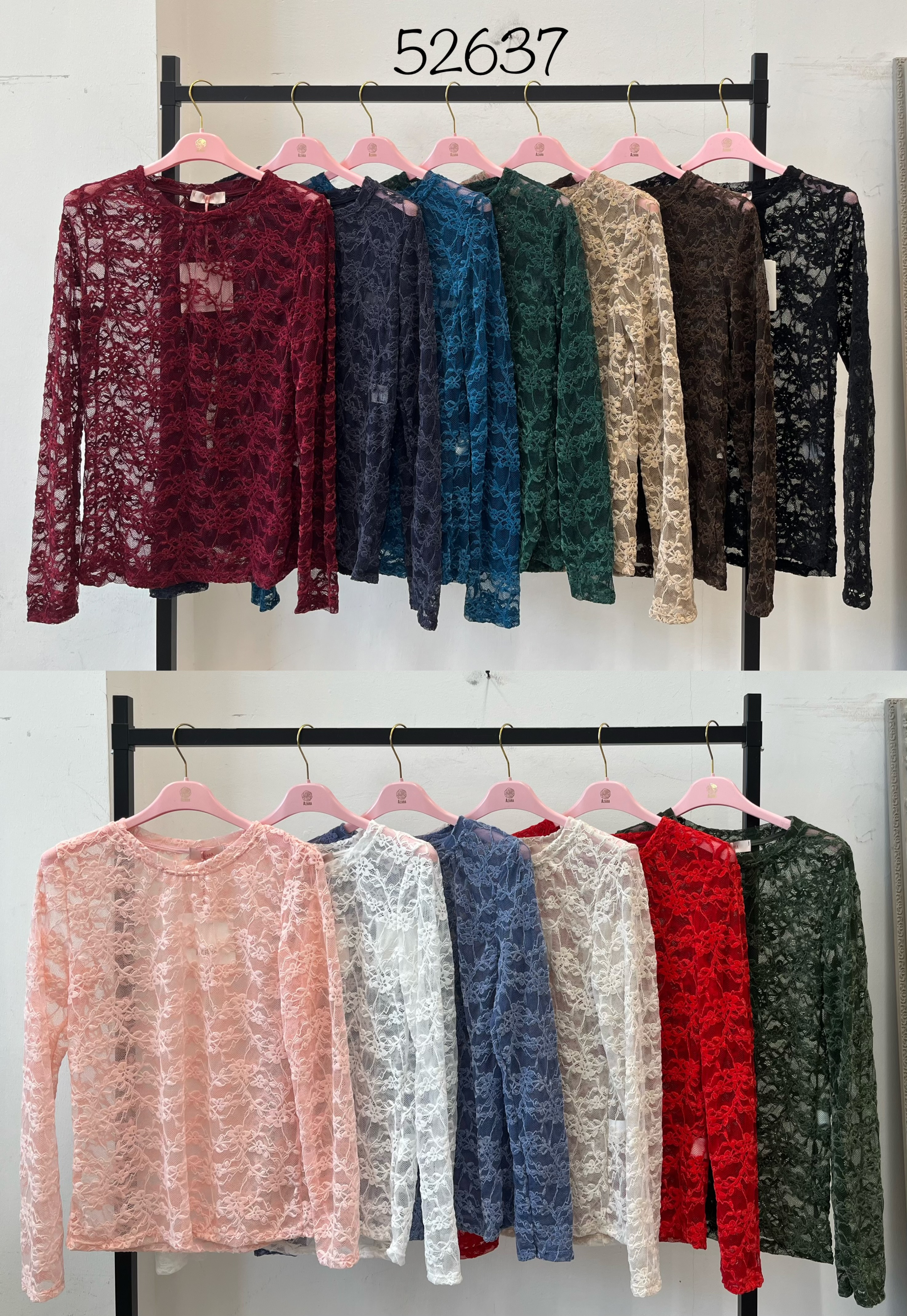 Long-Sleeve Lace Top