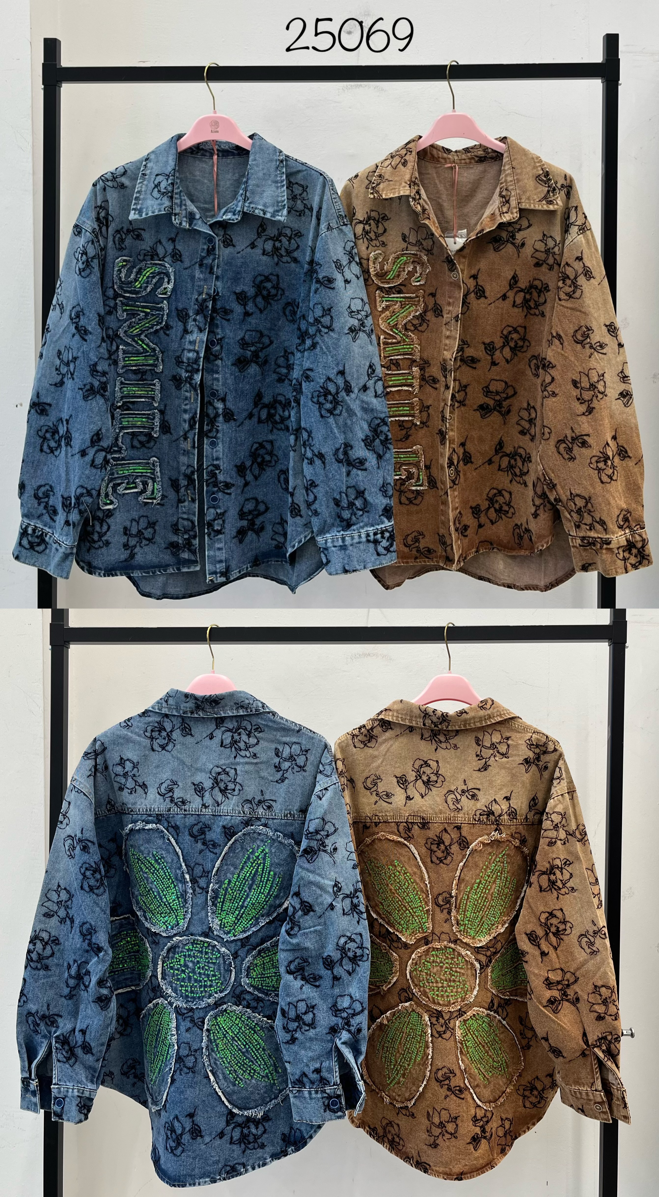 Embroidered Shacket Jacket