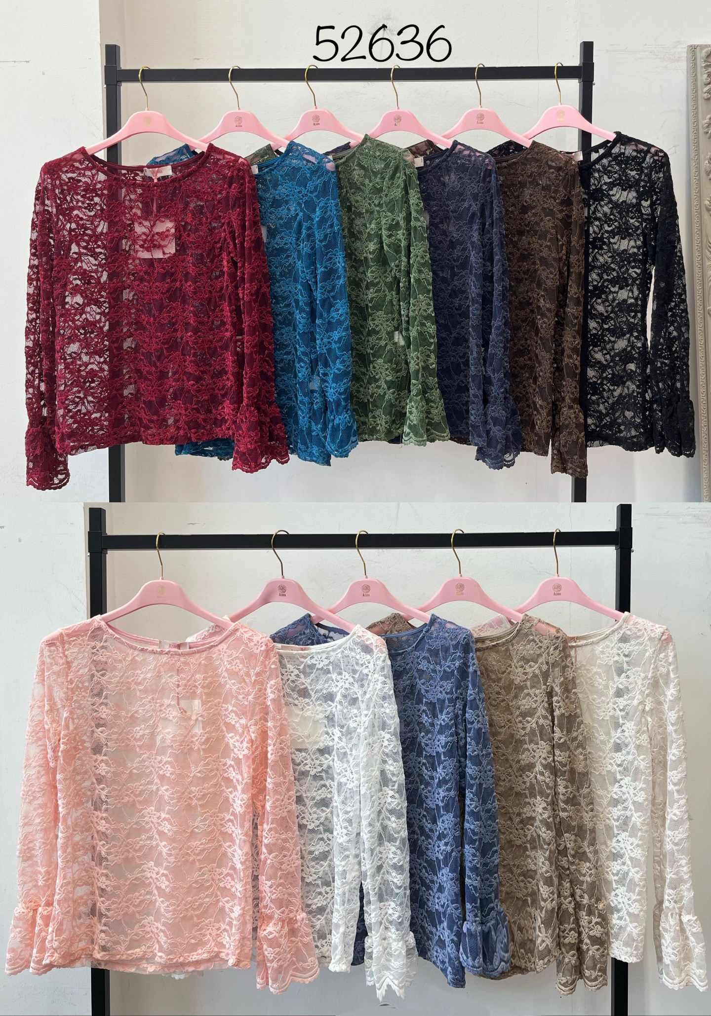 Lace Blouse with Bell Sleeve