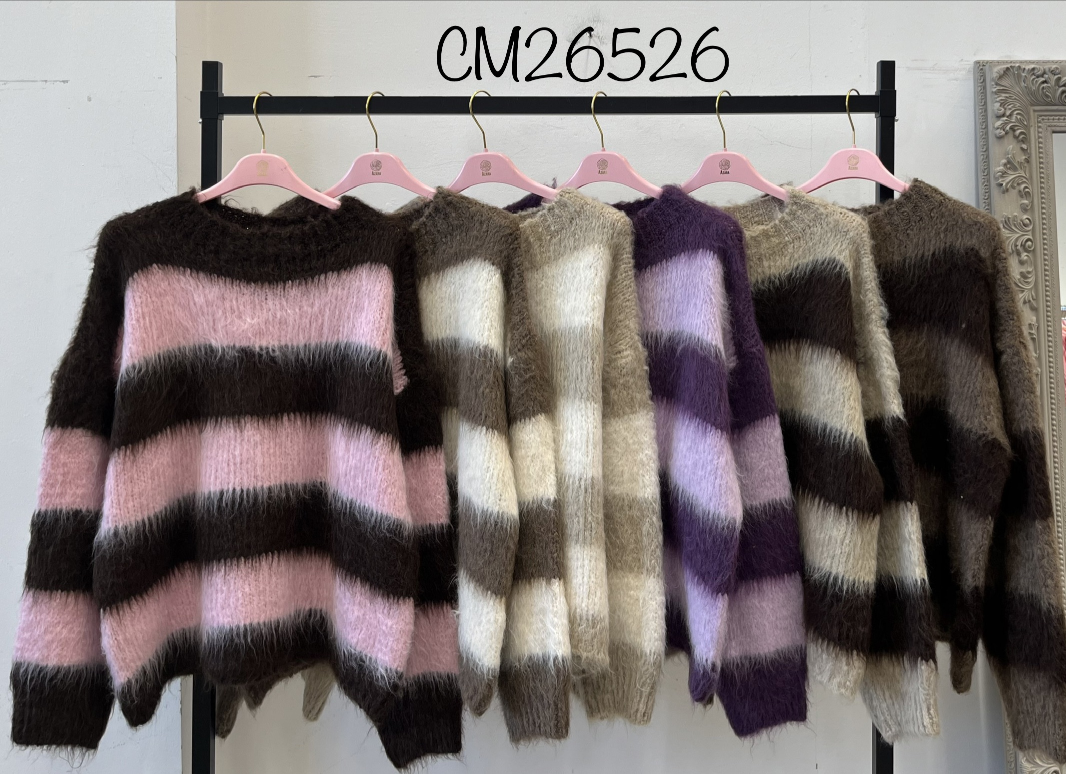 Fuzzy Striped Sweater