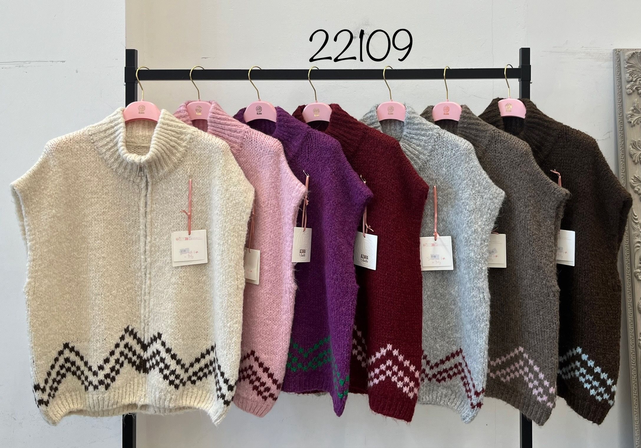 Sleeveless Funnel-Neck Sweater