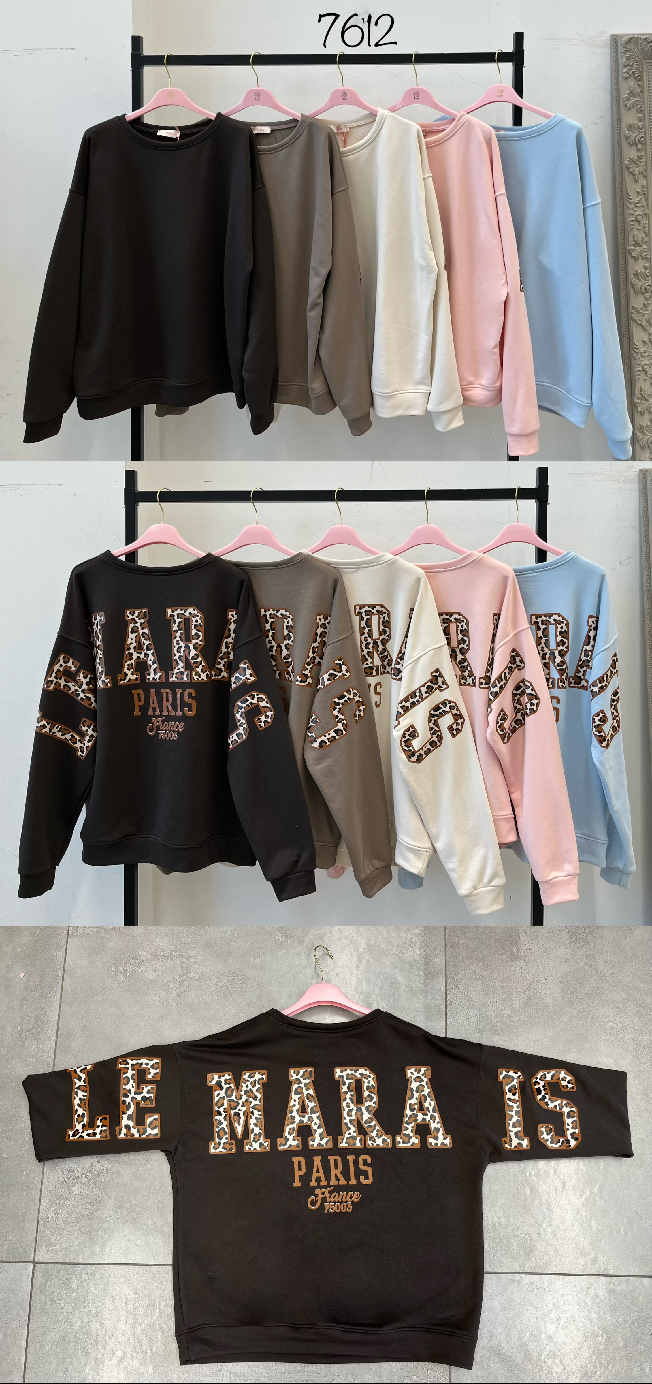 Oversized Sweater with Slogan