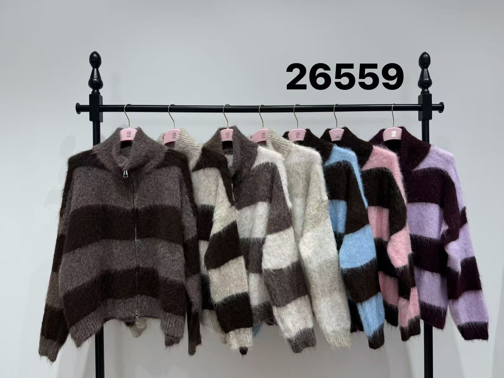 Zip-Up Funnel-Neck Cardigan