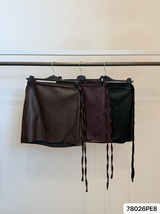 Tied Wrap Mini Skirt