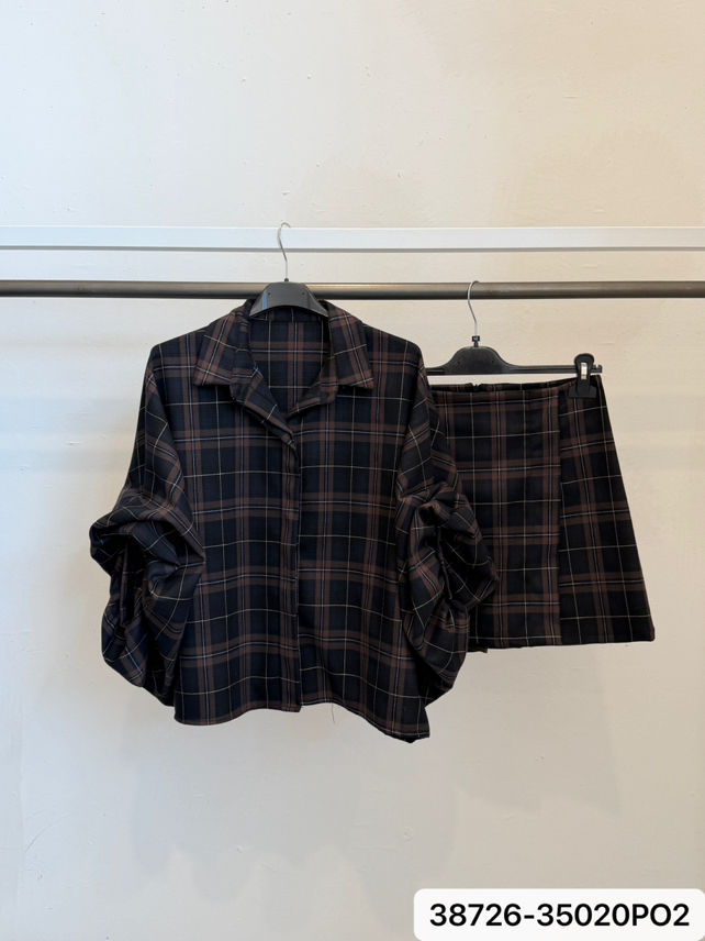Straight Checked Trousers