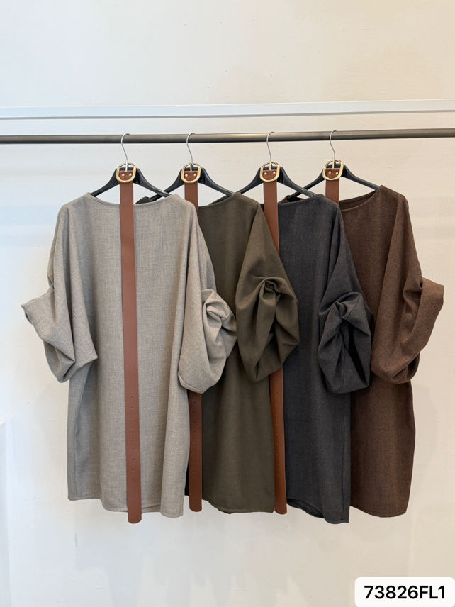 Mini Dress with Puff Sleeves