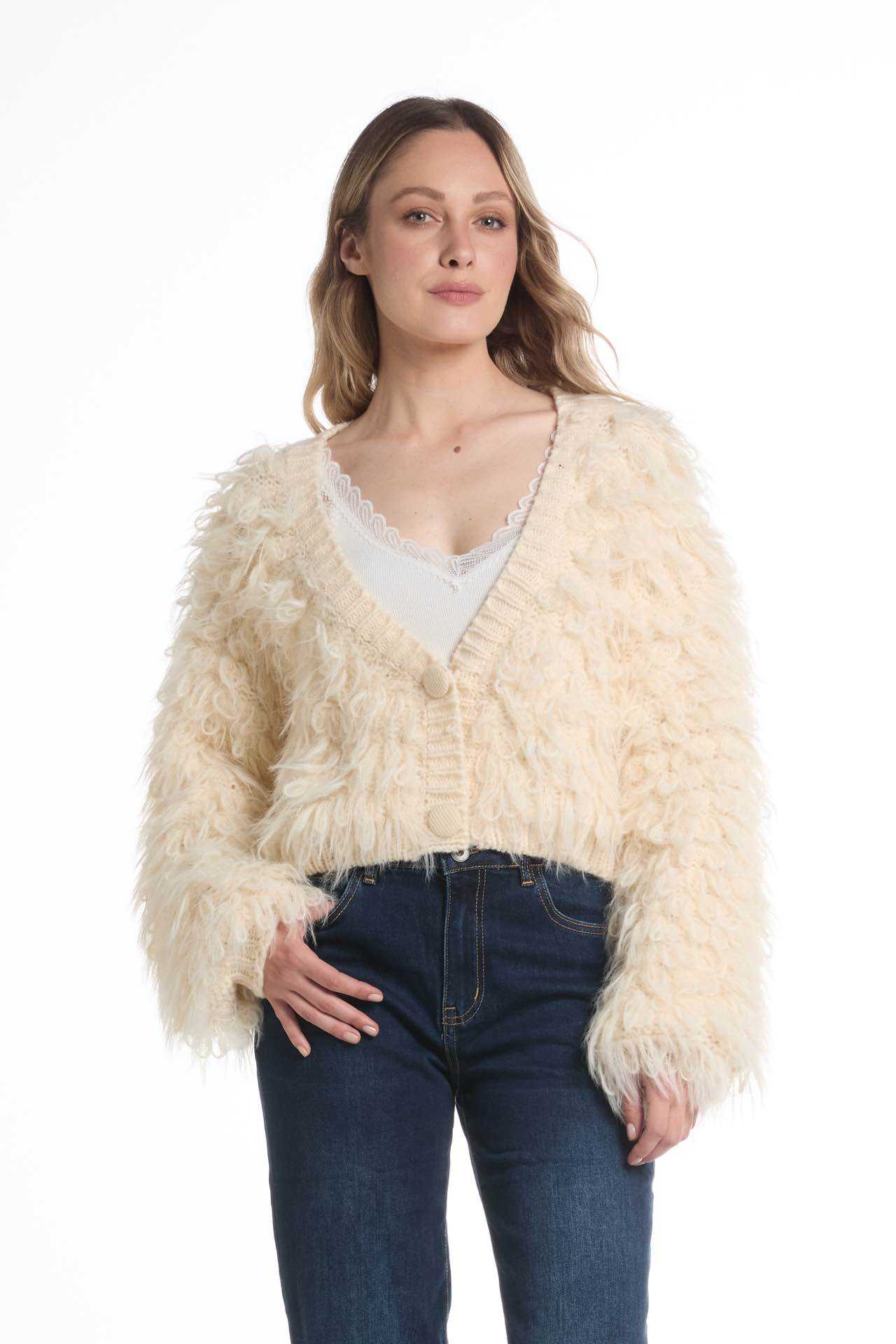 Short Button-Up Cardigan