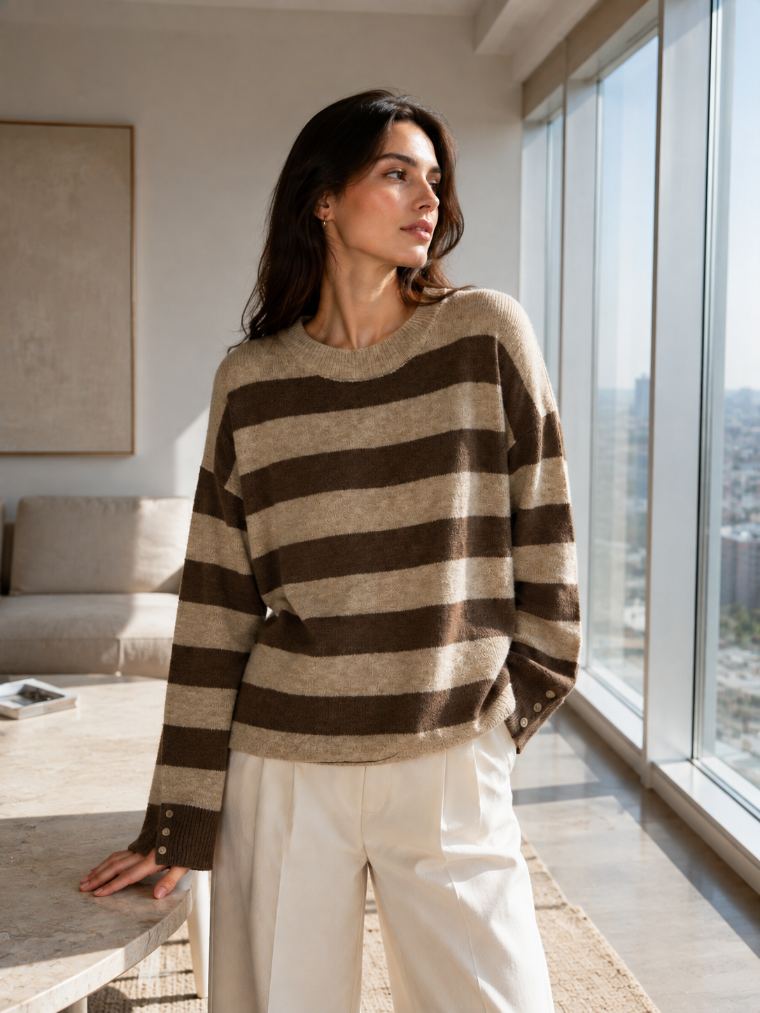 Wide-Stripe Sweater
