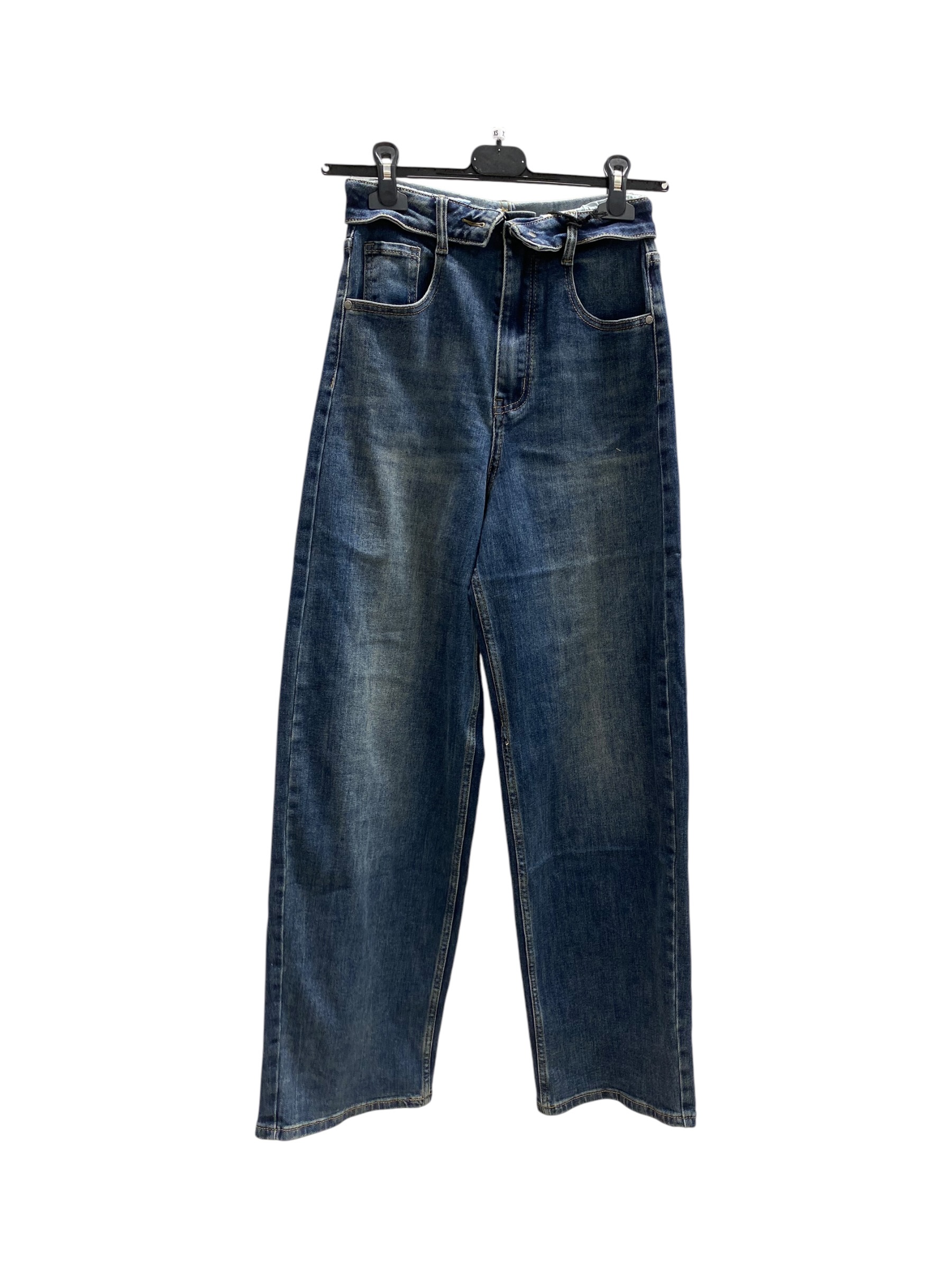 High-Waisted Straight Leg Jeans