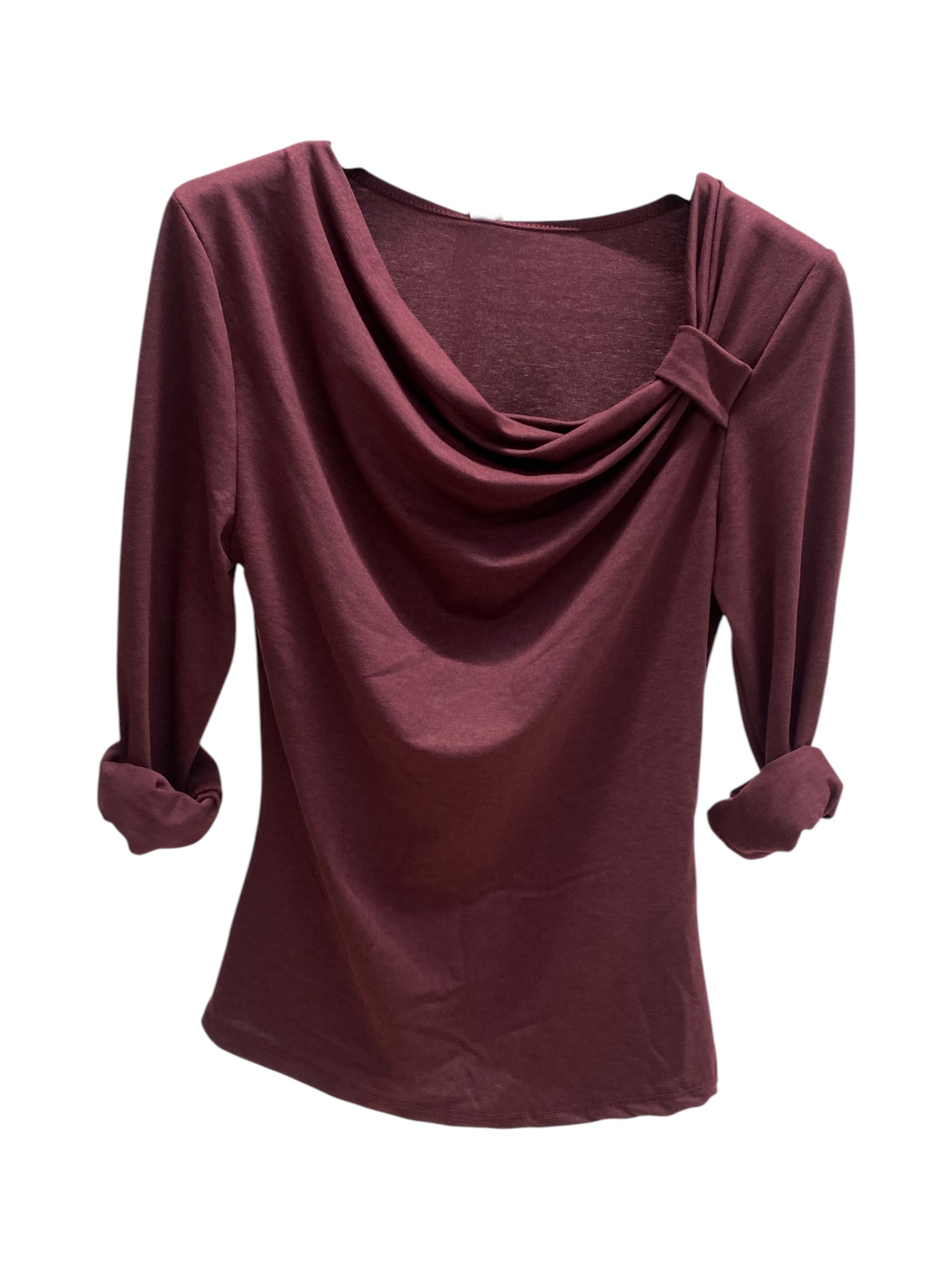 Fitted Top with Cowl Neck