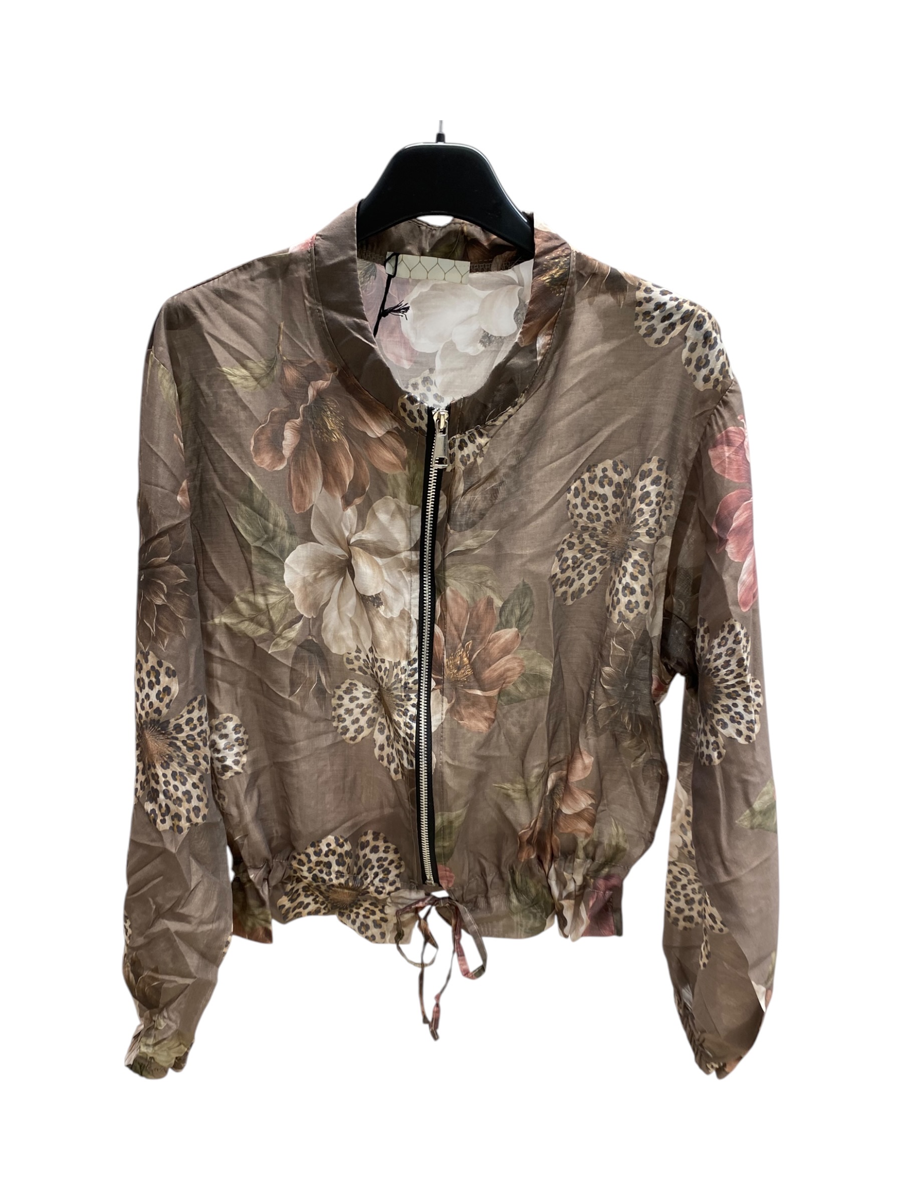 Floral Collar Bomber Jacket