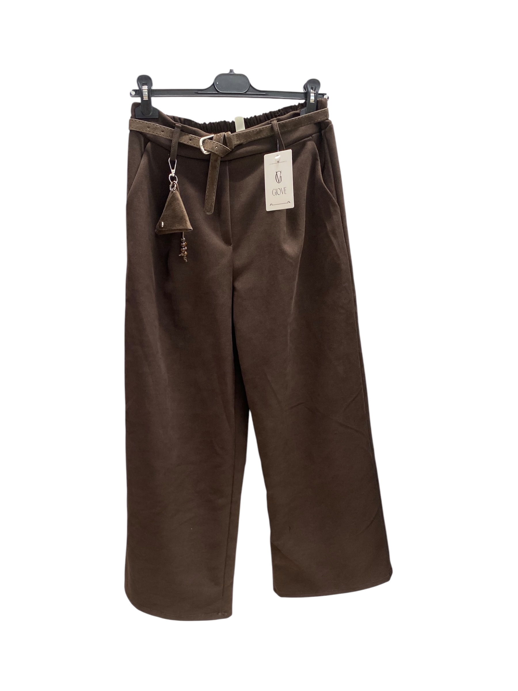 Wide-Leg Trousers with Belt