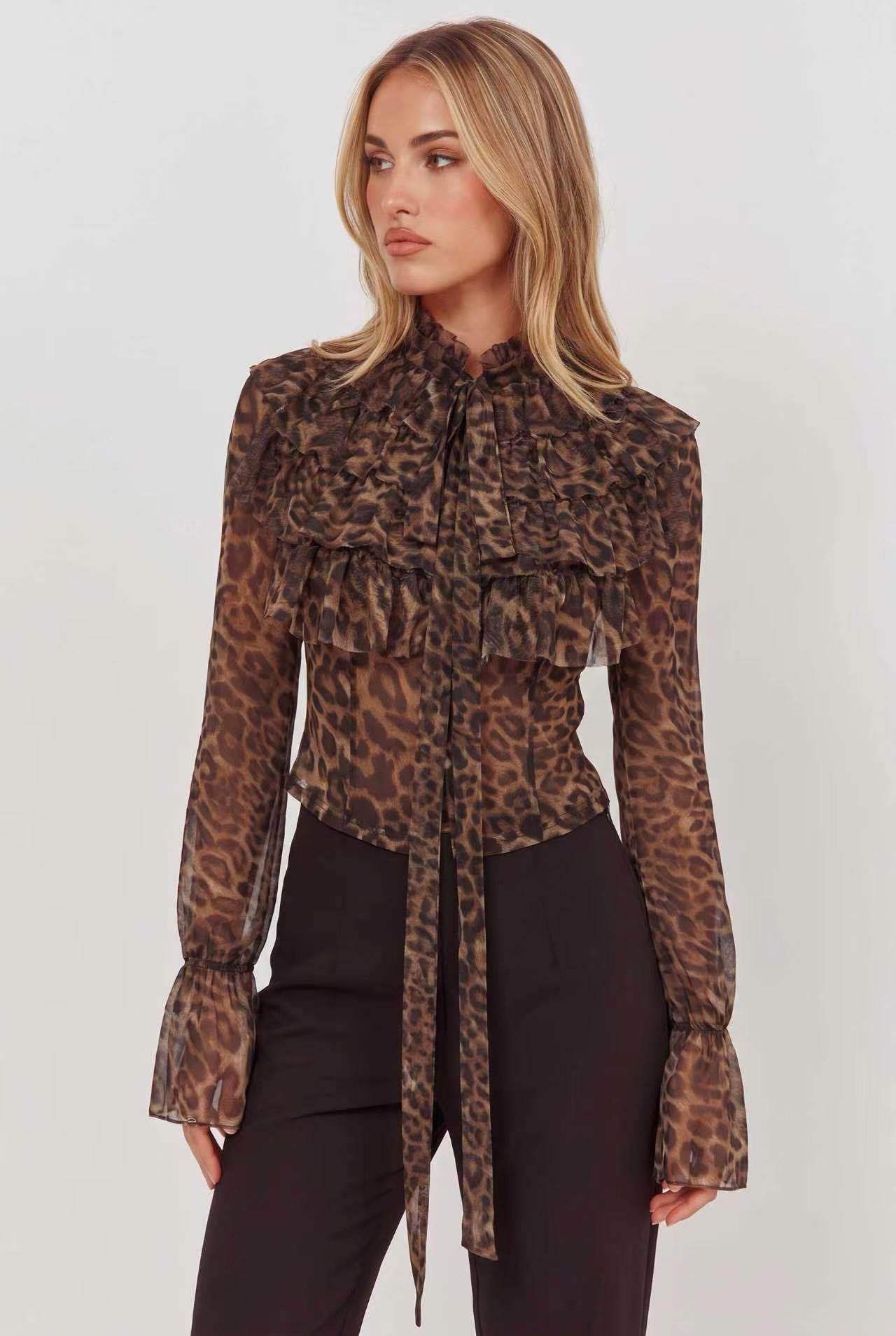 Ruffled Fitted Blouse