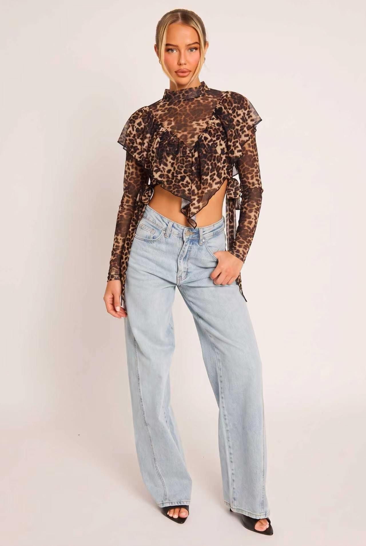 Cropped Ruffle Top