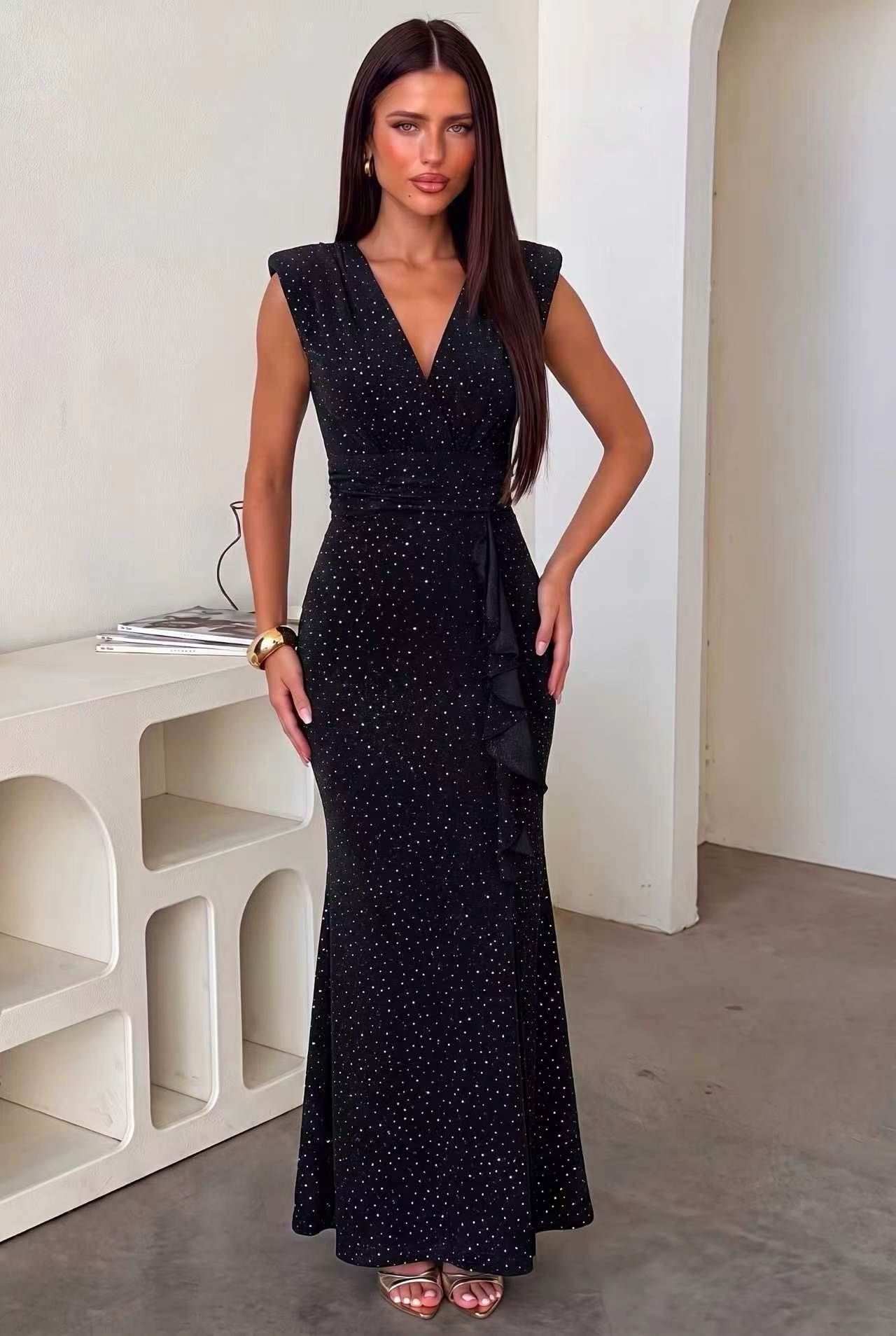 Wrap Mermaid Maxi Dress