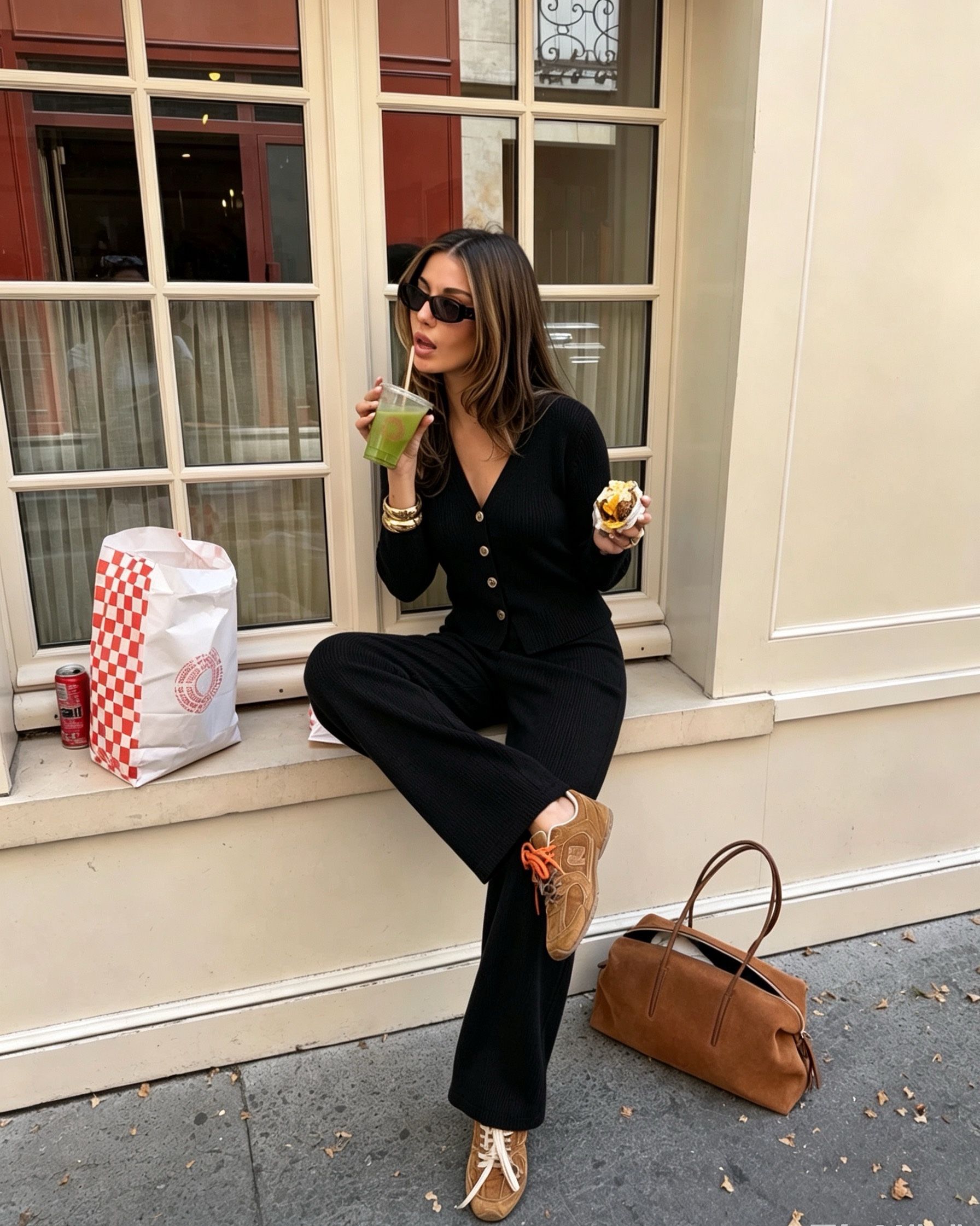 V‑Neck Knit Set