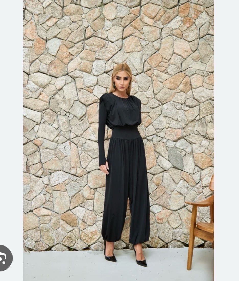 Wide-Leg Jumpsuit with Gathered Waist