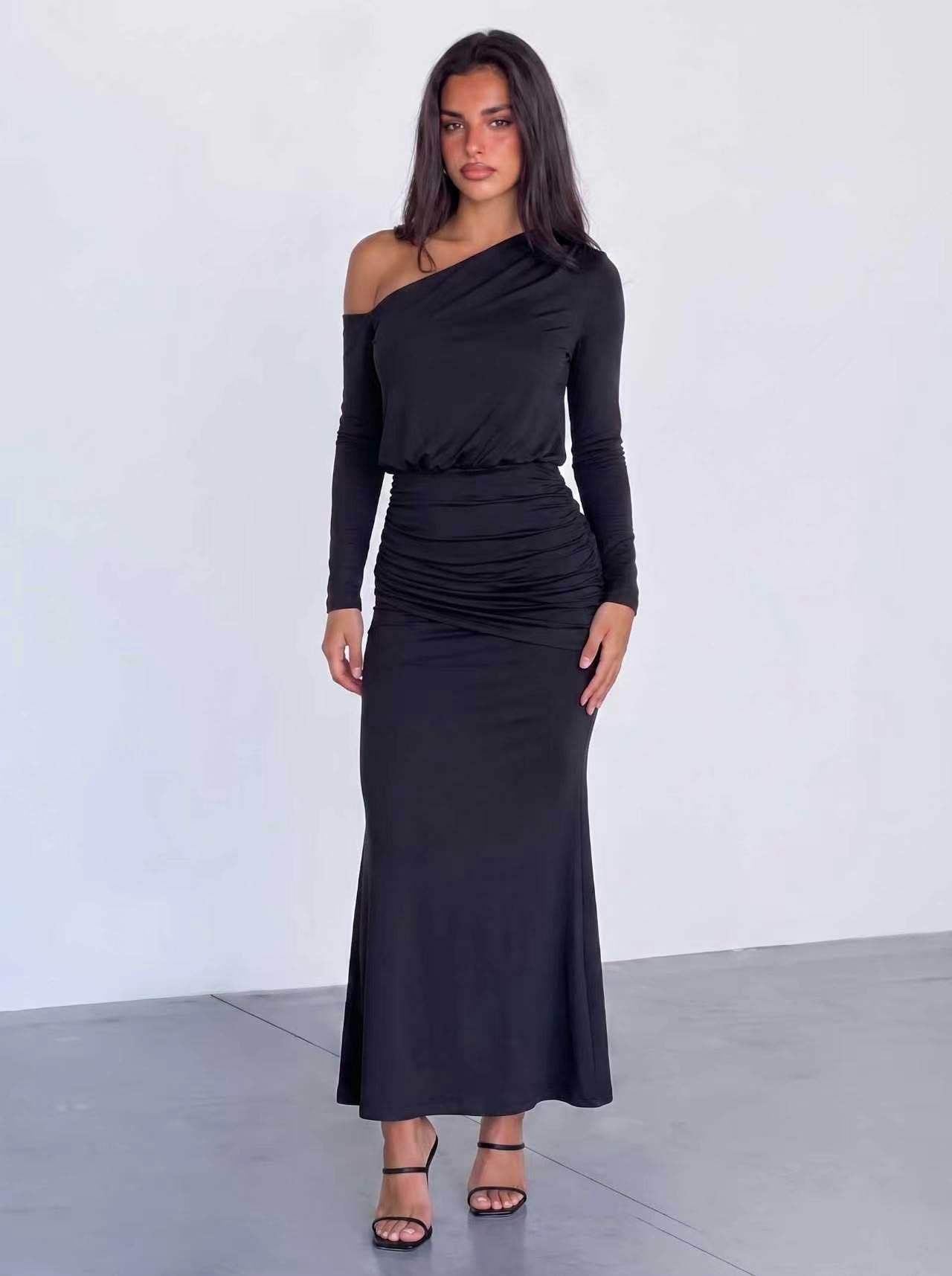 One-Shoulder Maxi Dress