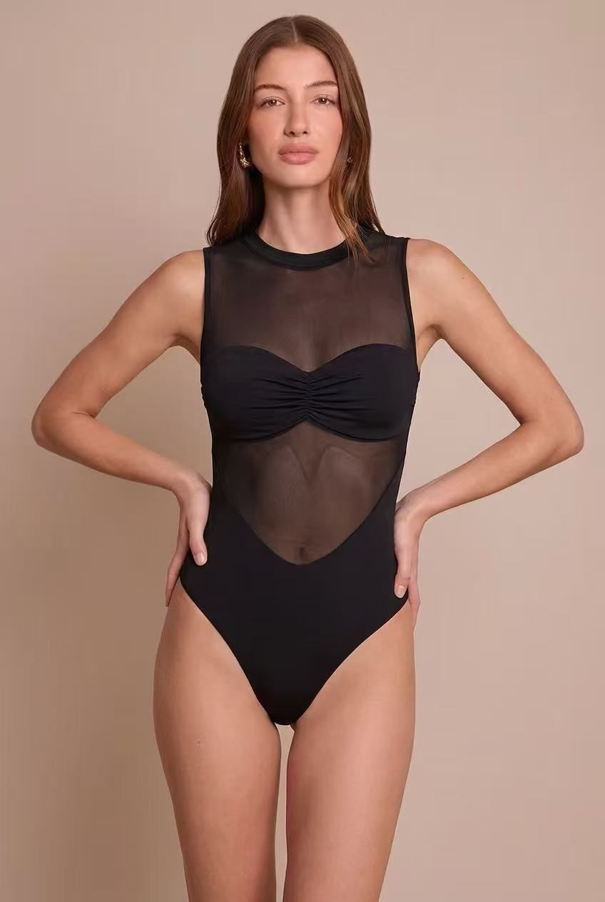 Fitted Sleeveless Mini Bodysuit