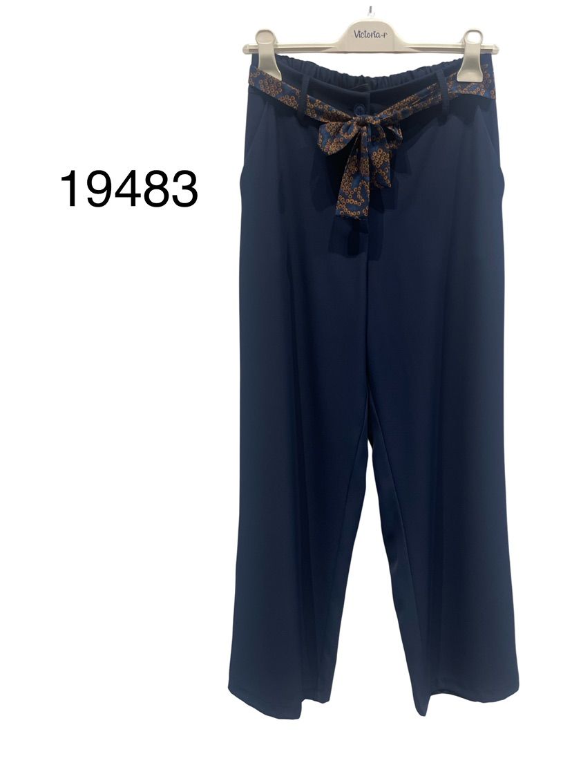 Wide-Leg Trousers with Bow