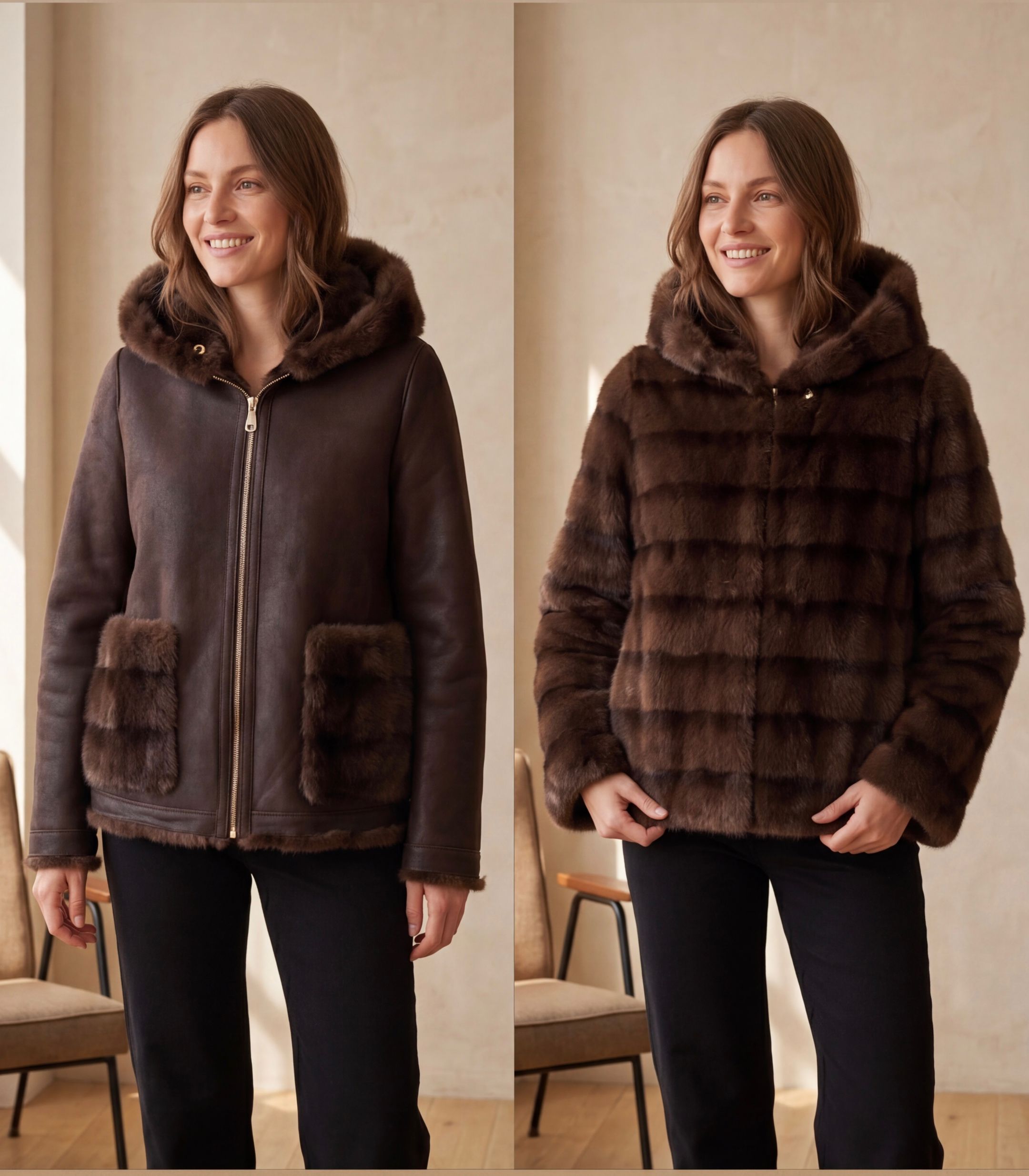 Hooded Plush Coat