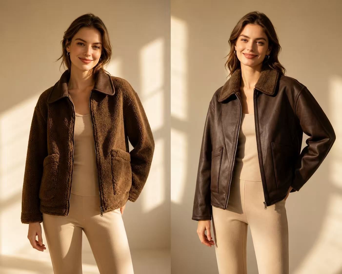 Short Faux-Leather Jacket