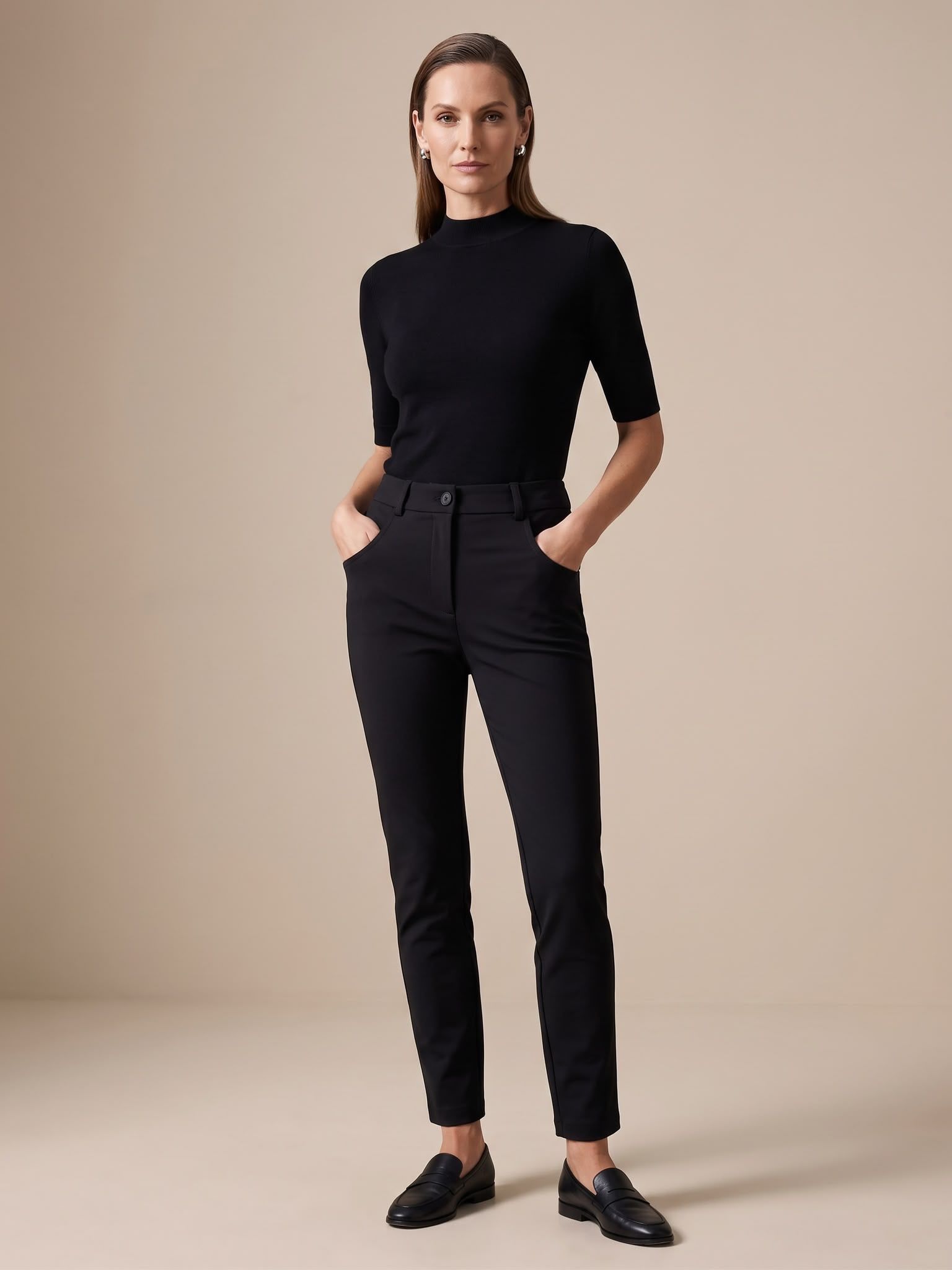 Cigarette Trousers with Pockets