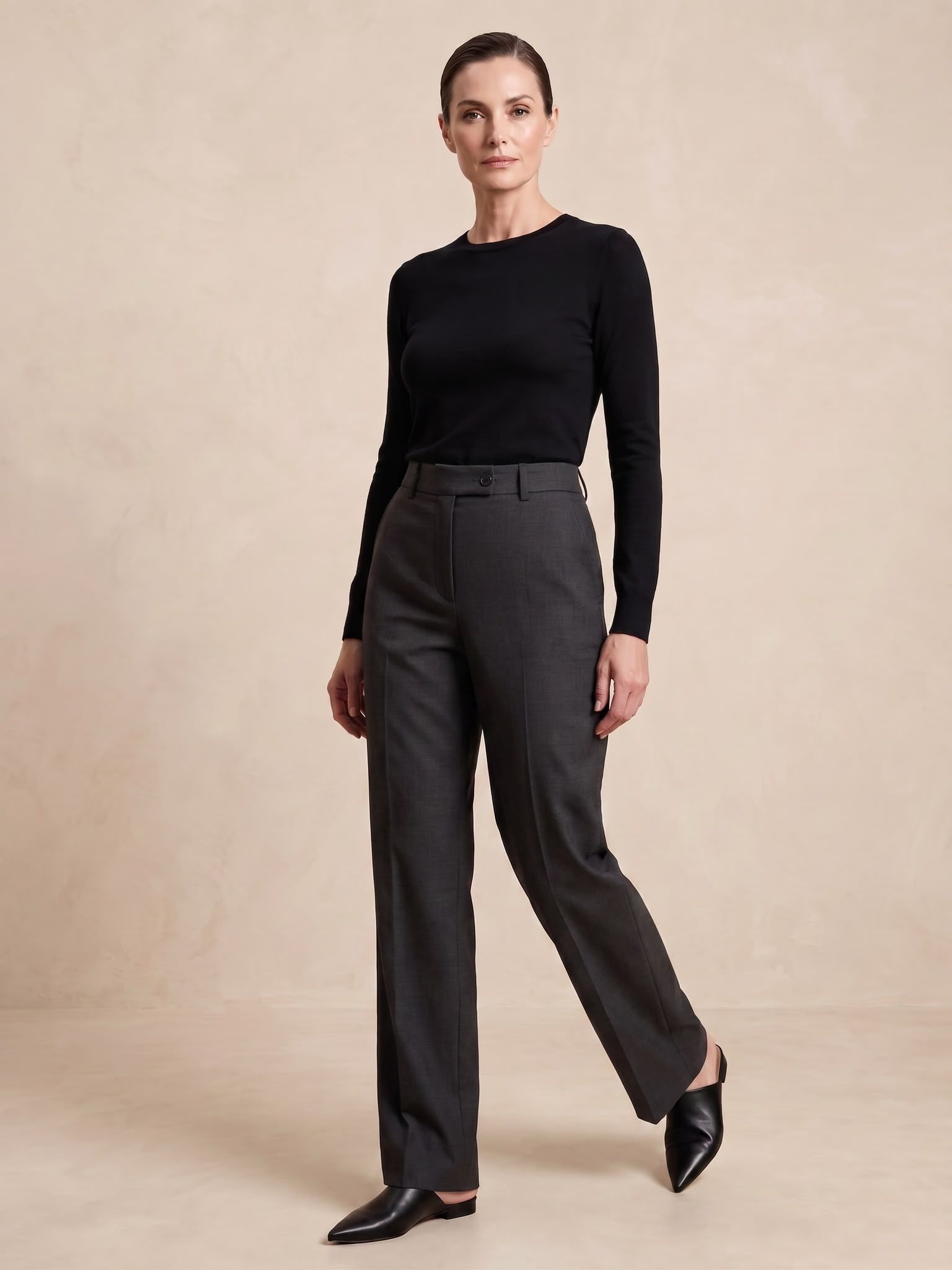 High‑Waist Wide‑Leg Trousers