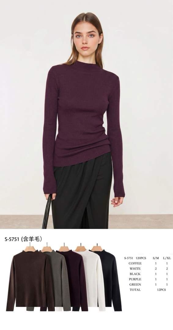 Fitted Polo-Neck Sweater